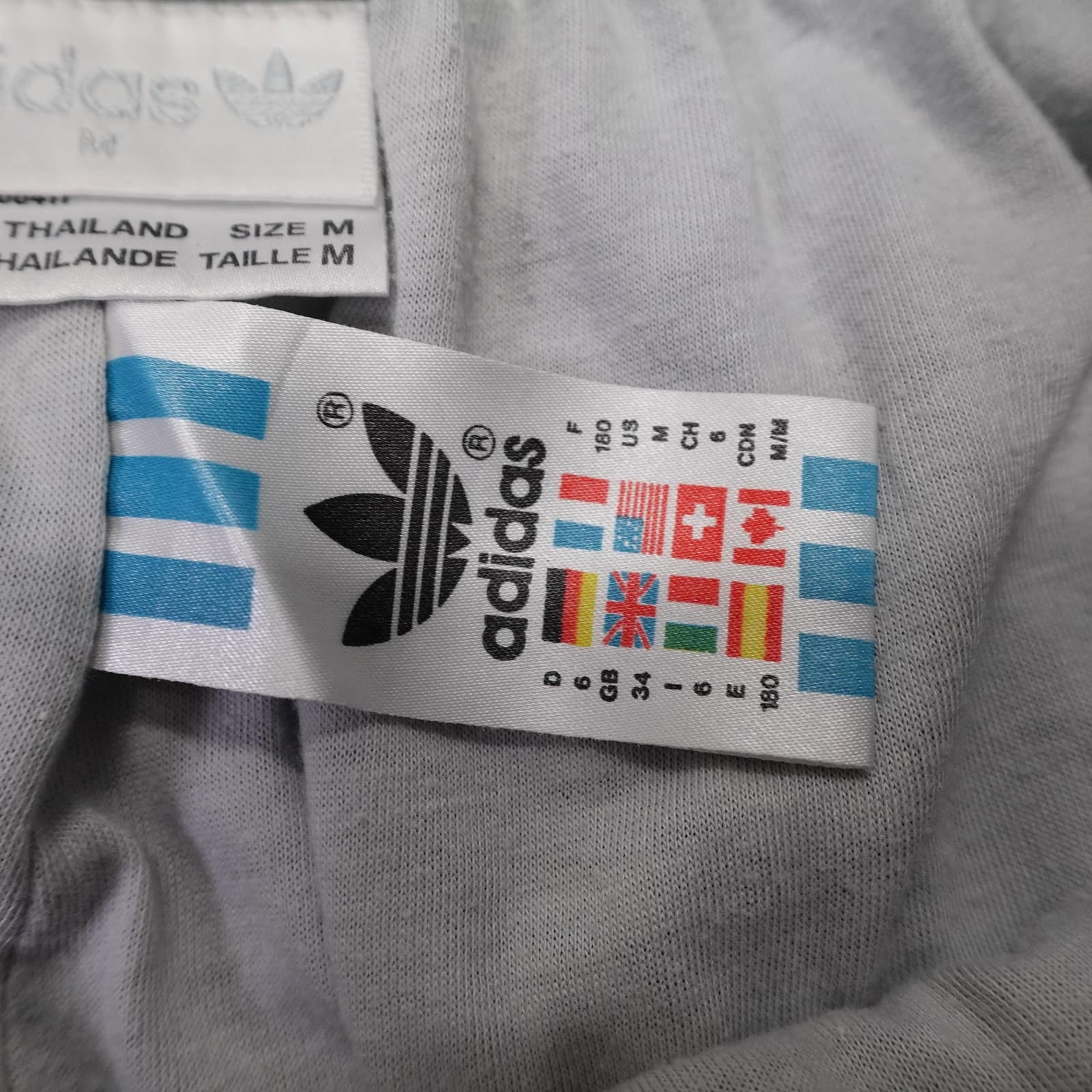 Vintage Adidas Track Pants Mens Medium Blue Nylon Trefoil Ankle Zip 90s - Thumbnail 7