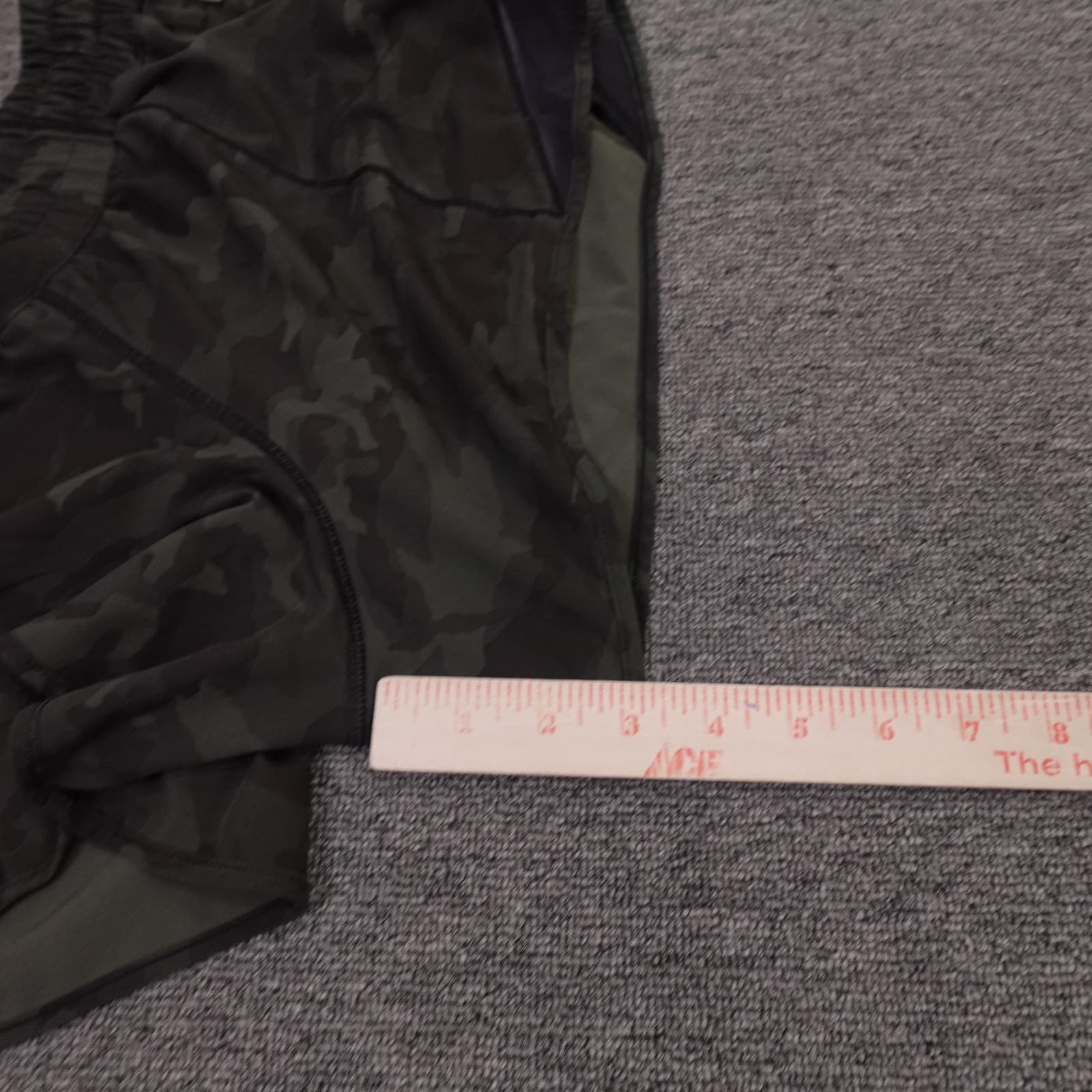 Lululemon Hotty Hot Shorts Womens 6 Tall Green Camo 3.5 In Lined Running Gym - Thumbnail 8
