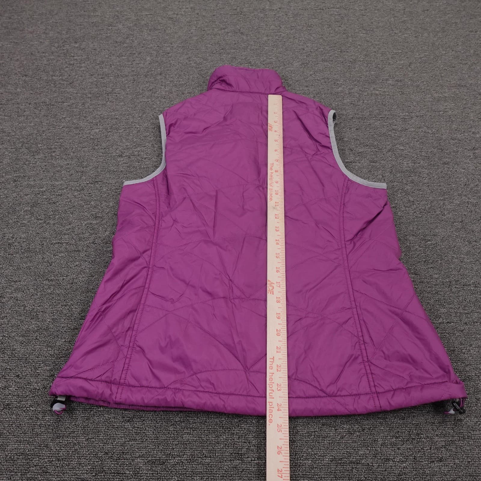 L.L.Bean Vest Womens Medium Purple Quilted Nylon Full Zip Zip Pockets Outdoor - Thumbnail 5