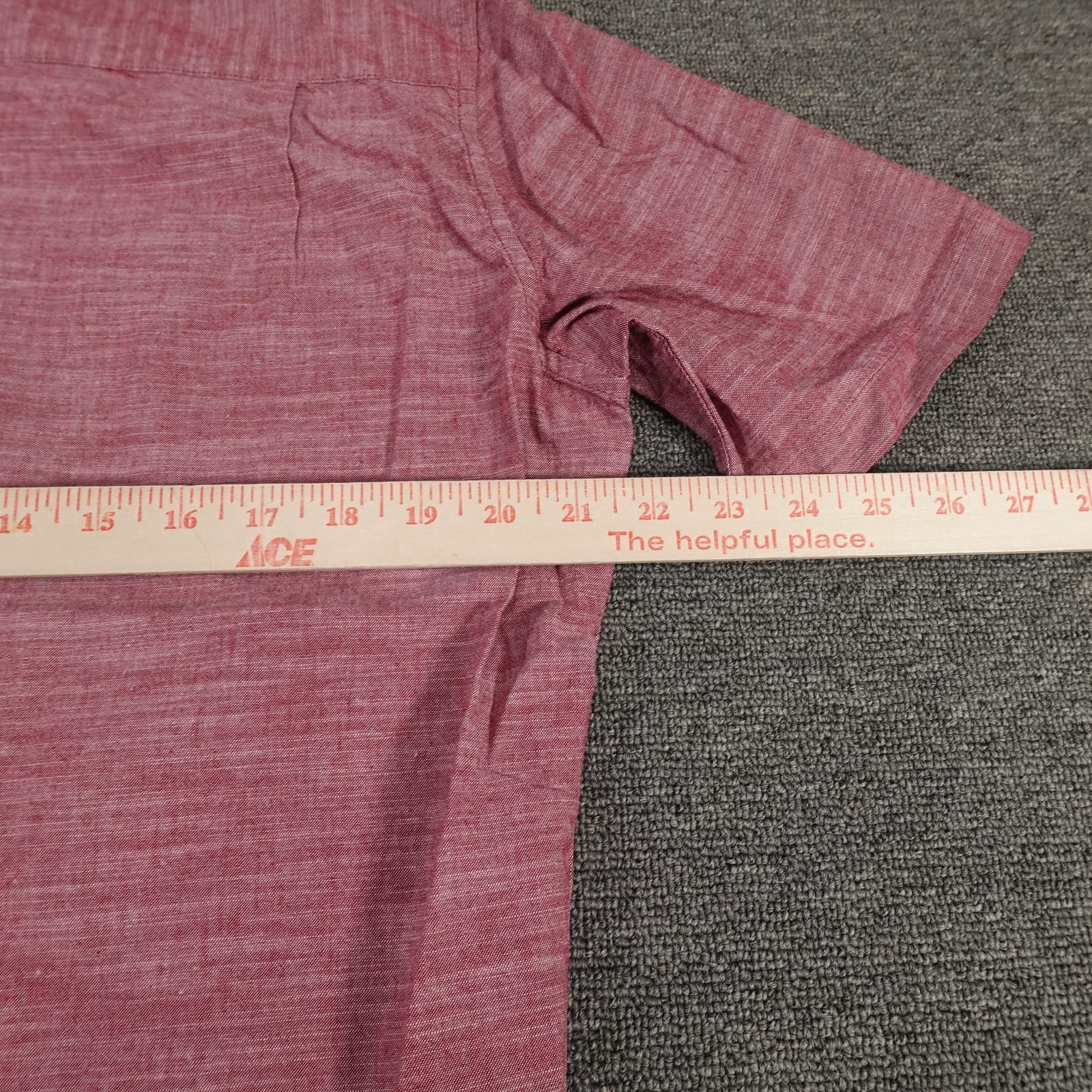 Hurley Shirt Mens Large Pink Cotton Short Sleeve Button Down Classic Fit Casual - Thumbnail 5
