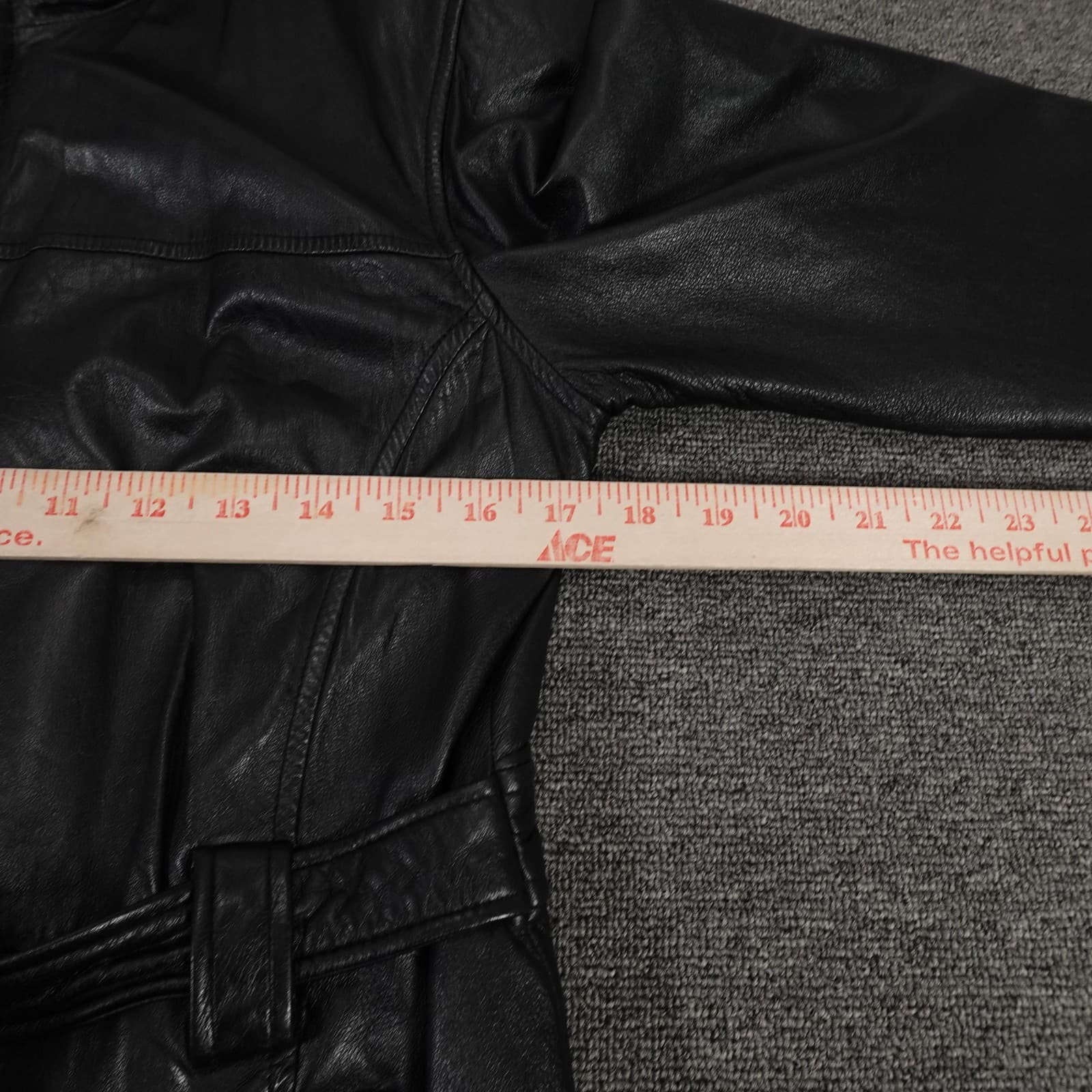 Vintage Jacqueline Ferrar Jacket Medium Black Lambskin Leather Belted Grunge 90s - Thumbnail 6