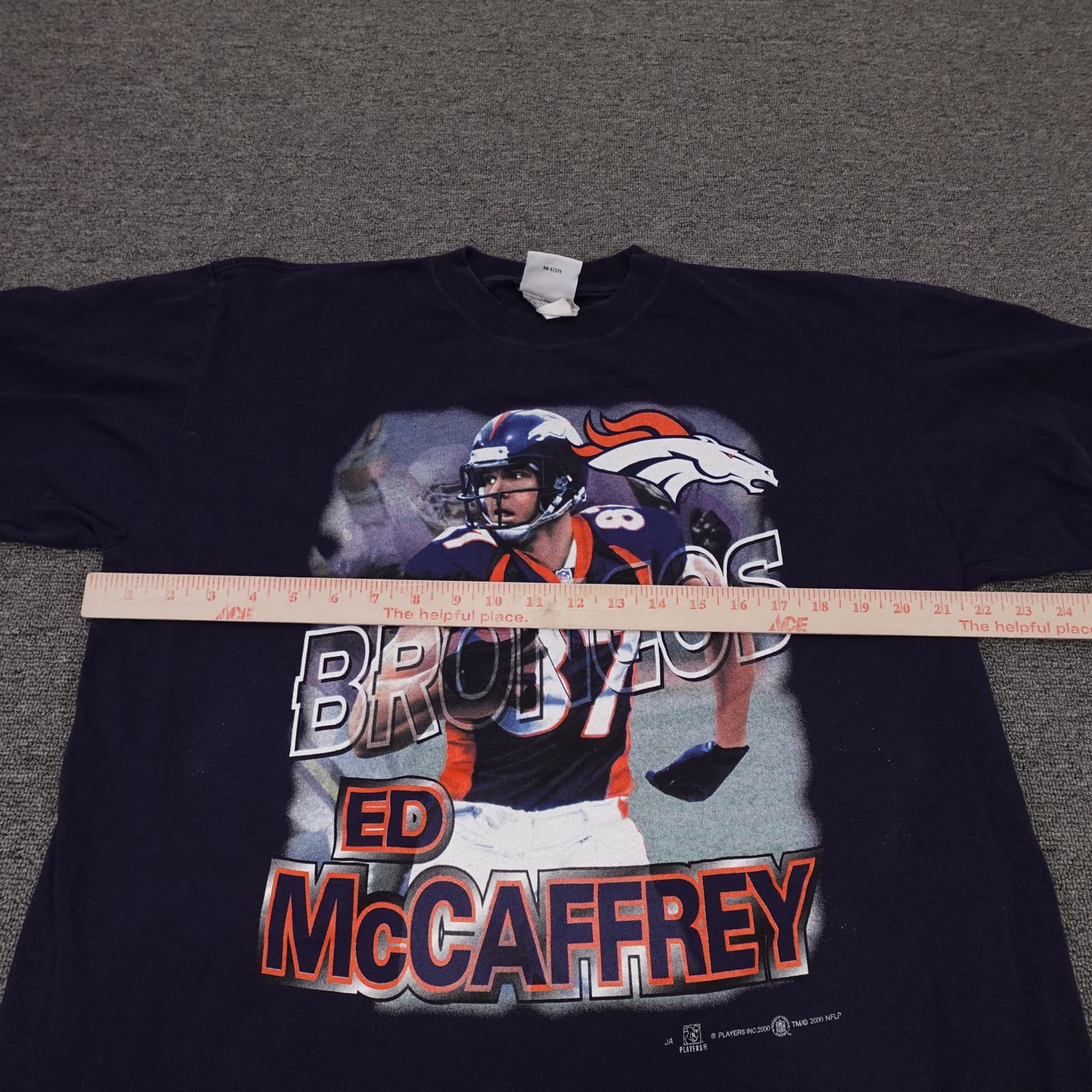 Vintage Denver Broncos Shirt Mens XL Blue NFL Football Ed McCaffrey Sport Attack - Thumbnail 6