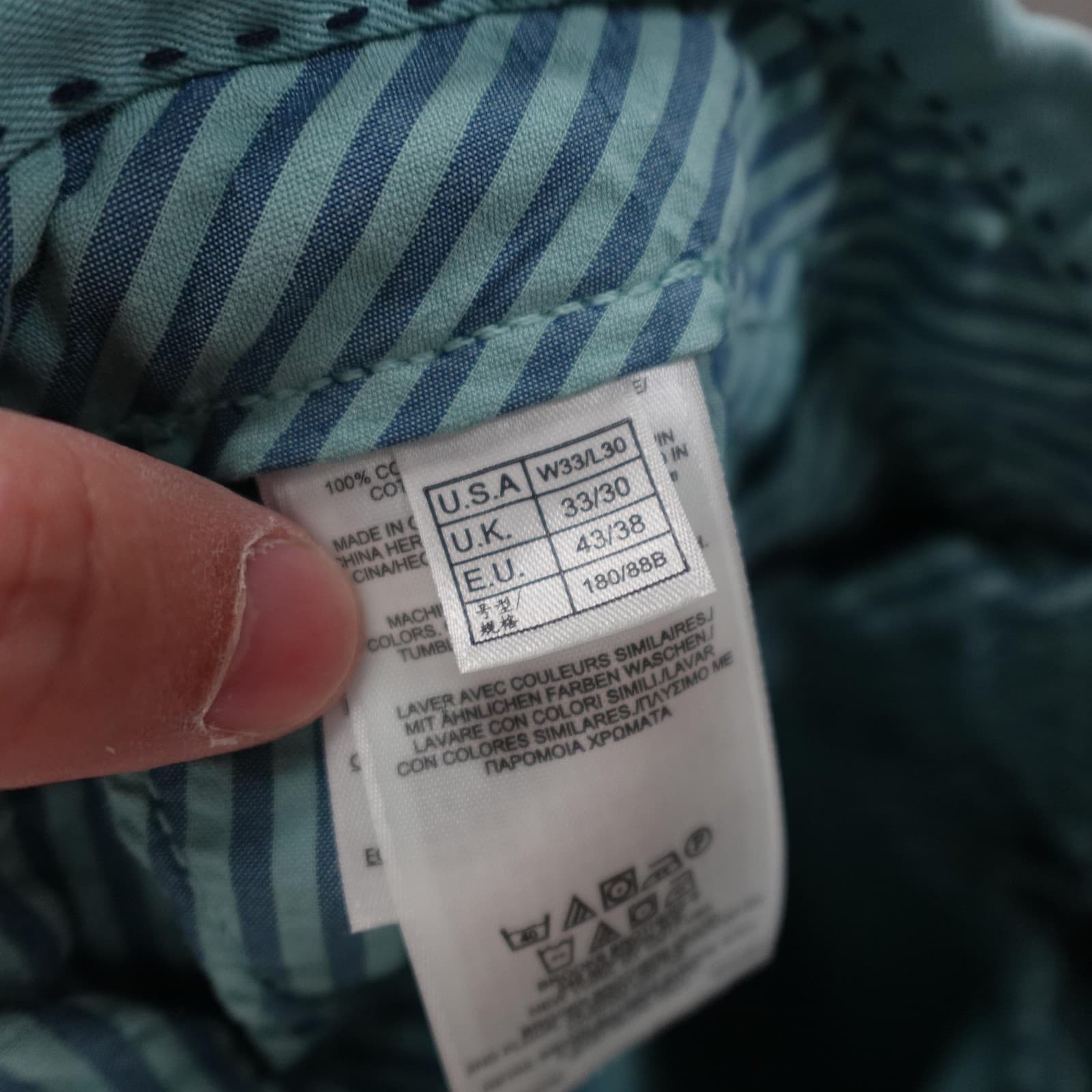 Brooks Brothers Pants Mens 32x29 Blue Chino Clark Fit Straight Leg Casual - Thumbnail 5