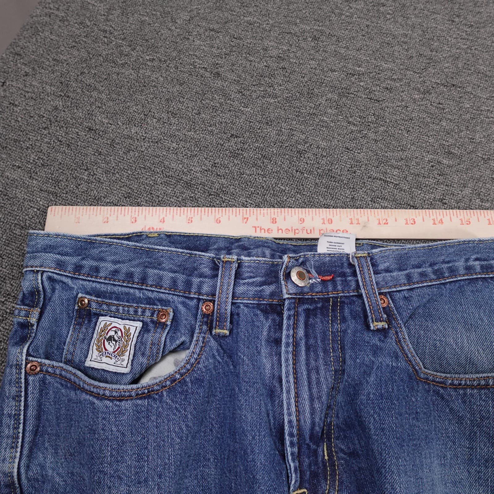 Cinch Jeans Mens 31X32 Blue Straight Denim Pants Western Cowboy Workwear - Thumbnail 8