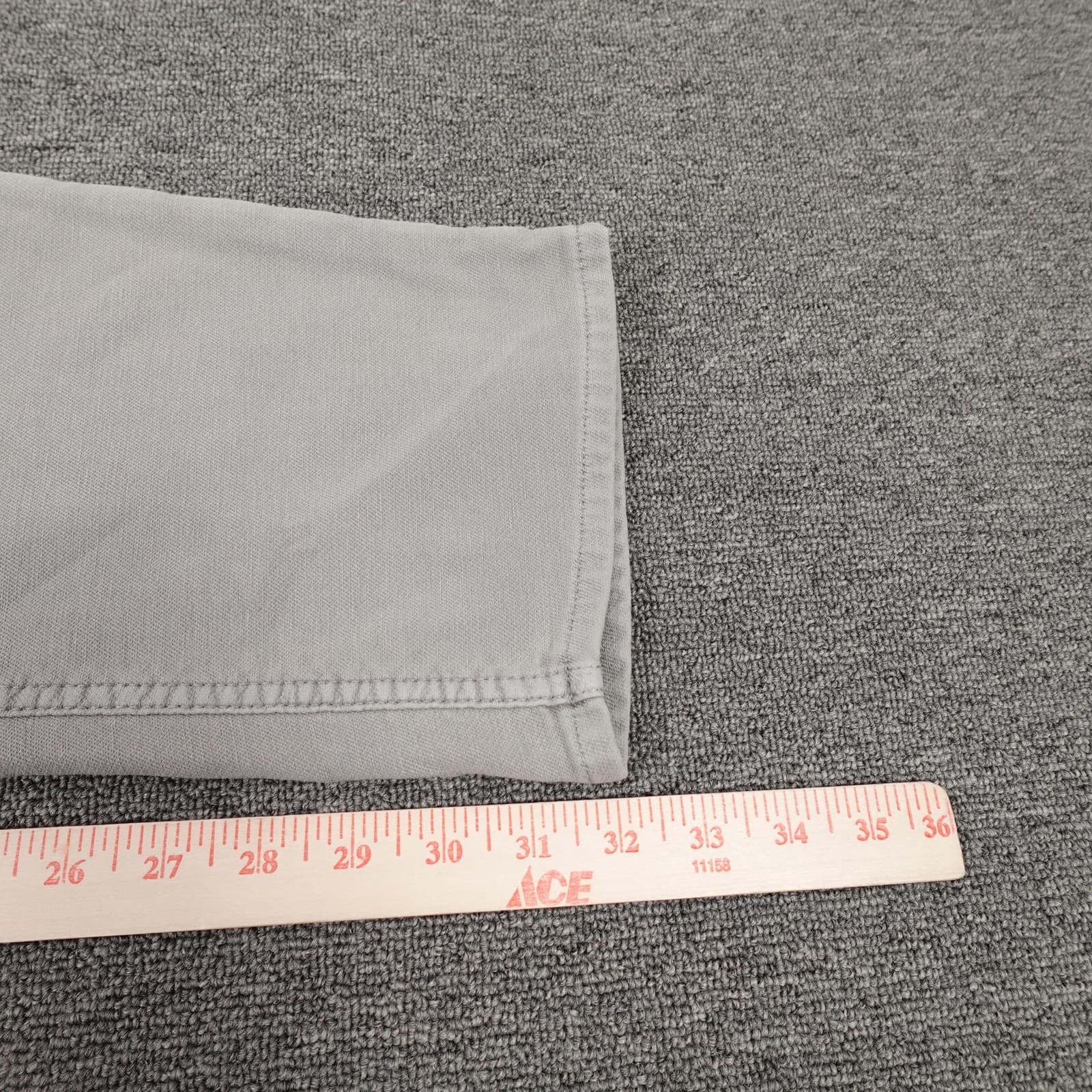 Faherty Jeans Mens 40x32 Gray Light Wash Straight Stretch Denim Casual Pants - Thumbnail 9