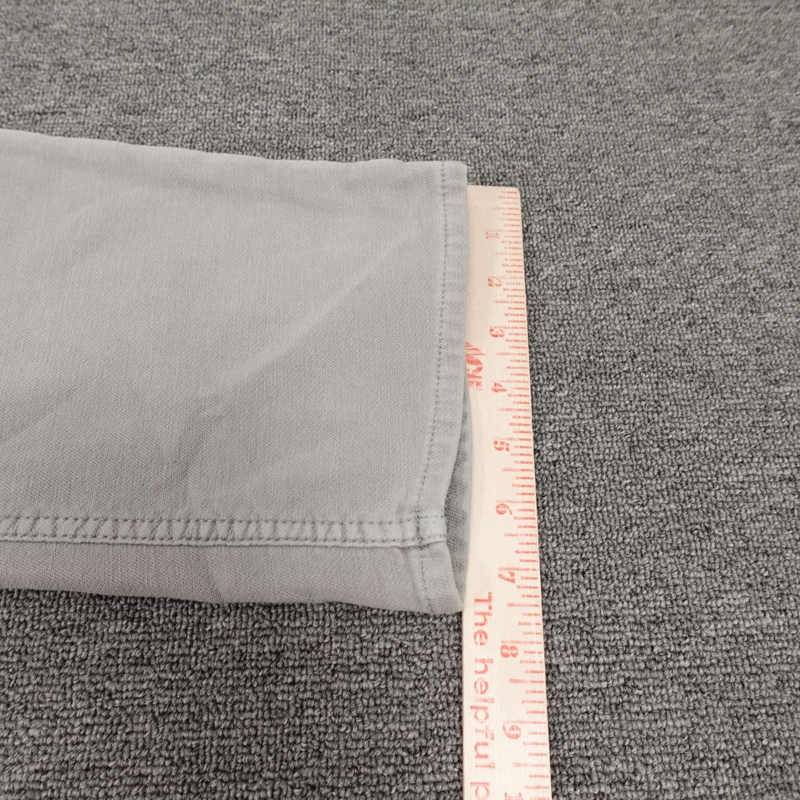 Faherty Jeans Mens 40x32 Gray Light Wash Straight Stretch Denim Casual Pants - Thumbnail 10