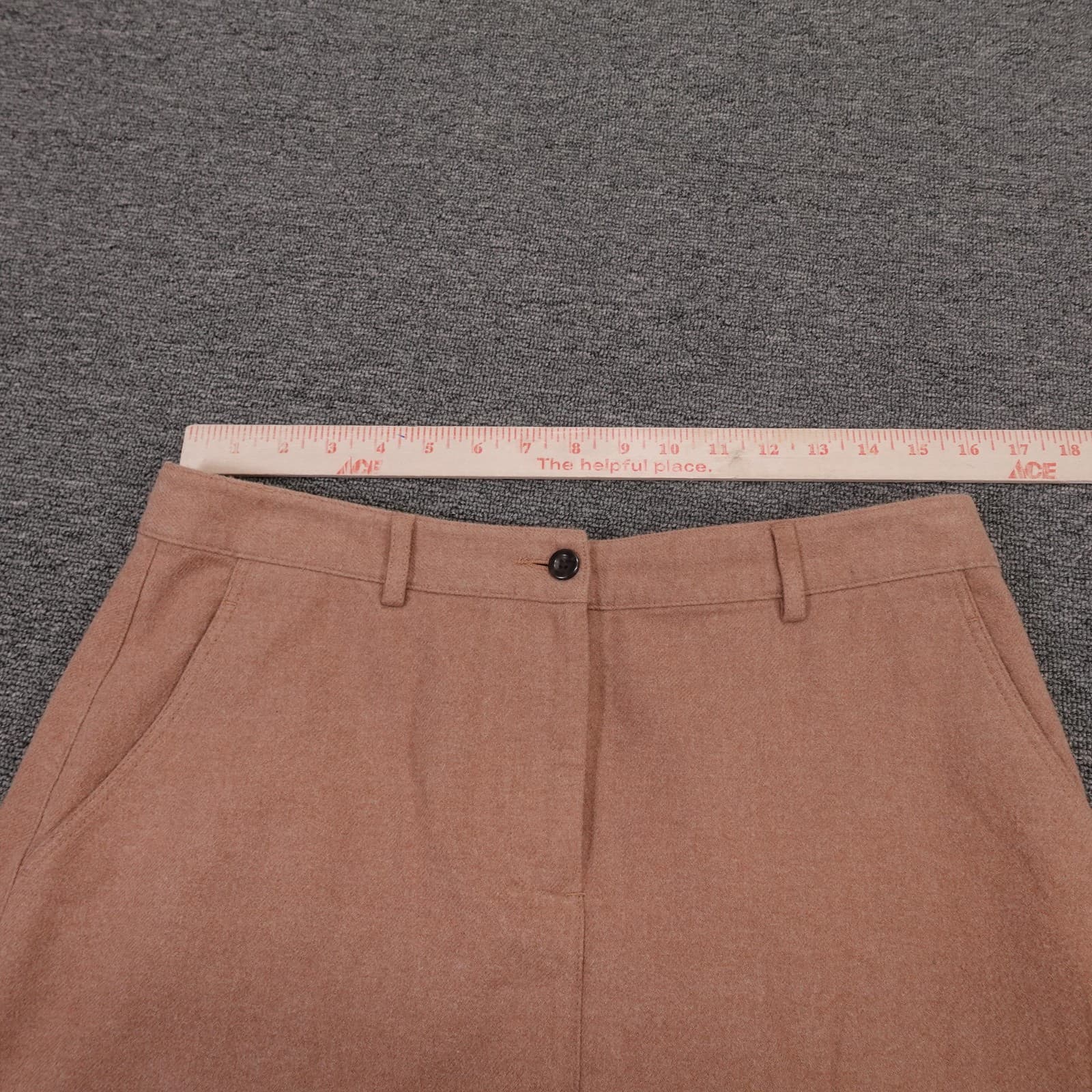 L.L.Bean Skirt Womens 8 Brown Twill Classic Fit Straight Knee Length Lined - Thumbnail 7