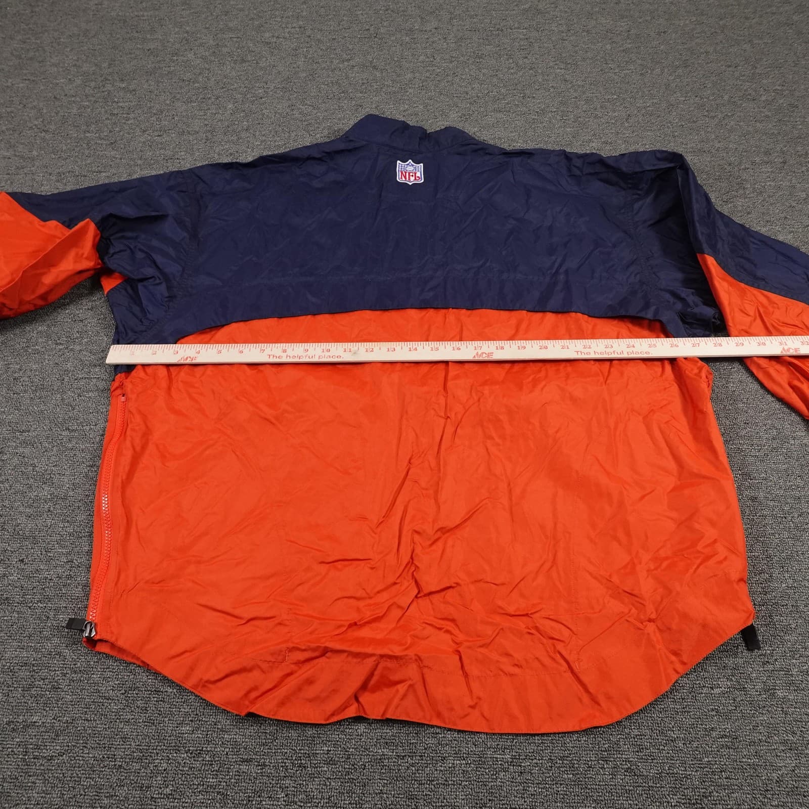 Vintage Denver Broncos Jacket Large Blue Orange NFL Football Center Swoosh 90s - Thumbnail 6