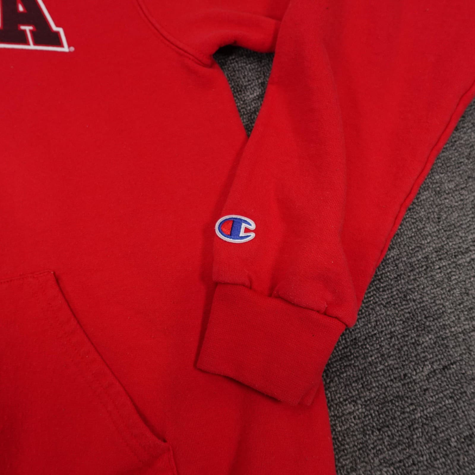 Vintage Georgia Bulldogs Sweatshirt Mens Small Red NCAA Football Champion Hoodie - Thumbnail 3