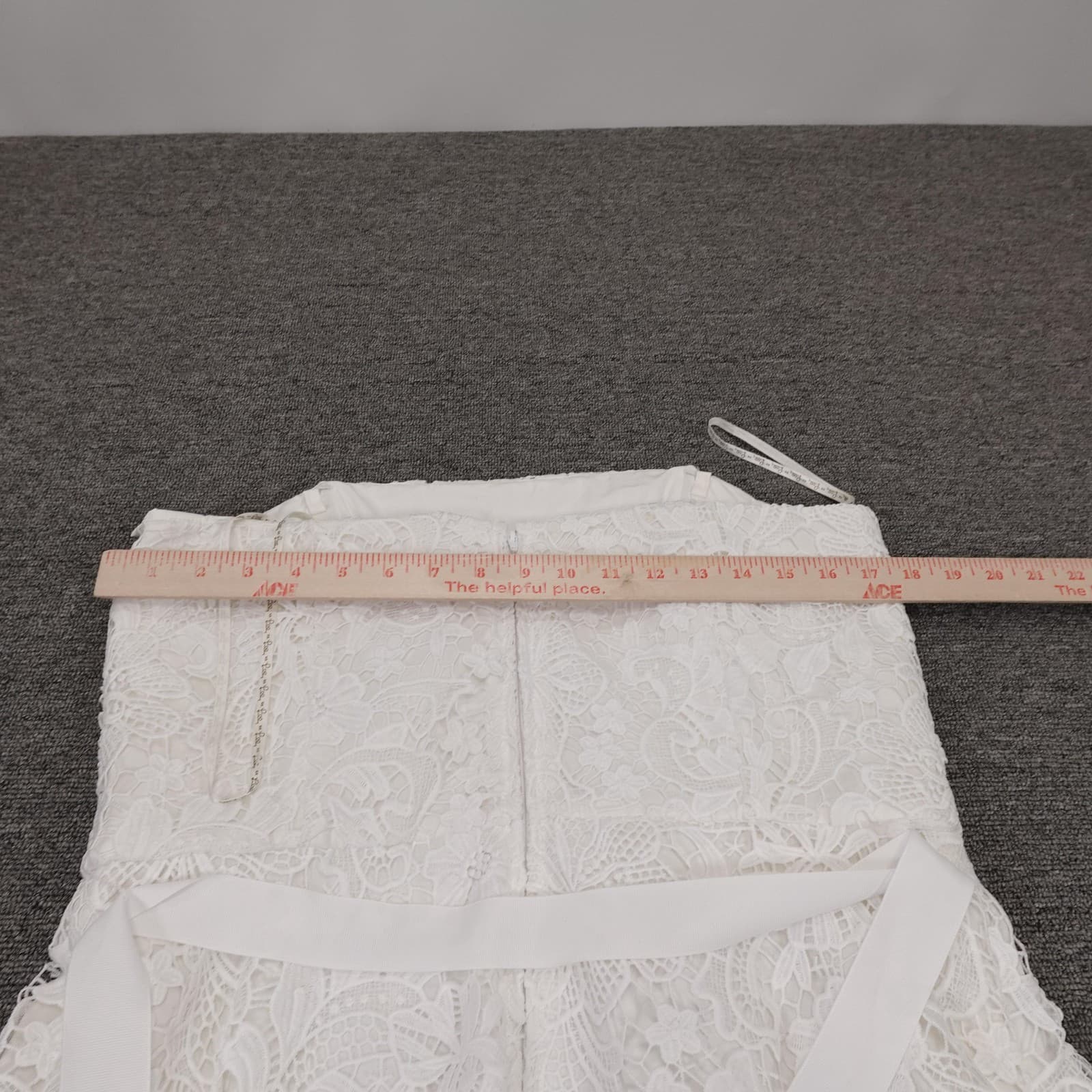 Lilly Pulitzer Sienna Dress Womens 14 White Floral Lace Strapless Fit & Flare - Thumbnail 9