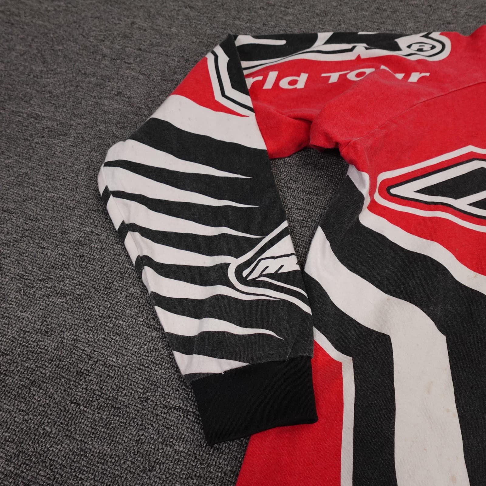 Vintage MSR Shirt Mens Medium Red World Tour Motocross Jersey Racing USA 90s - Thumbnail 6