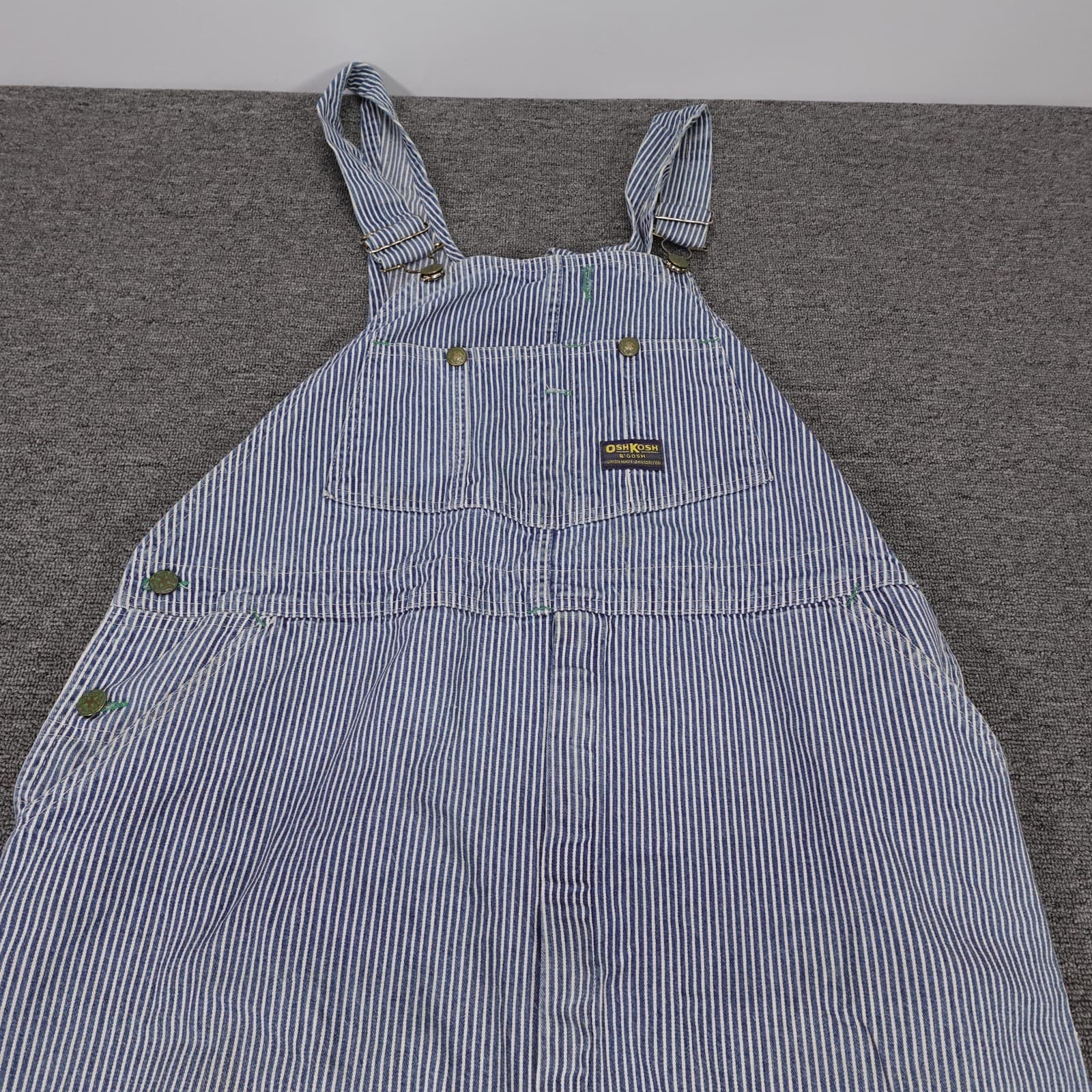 Vintage OshKosh B'gosh Overalls Vestbak 42x32 Union Railroad Stripe 70s USA - Thumbnail 2