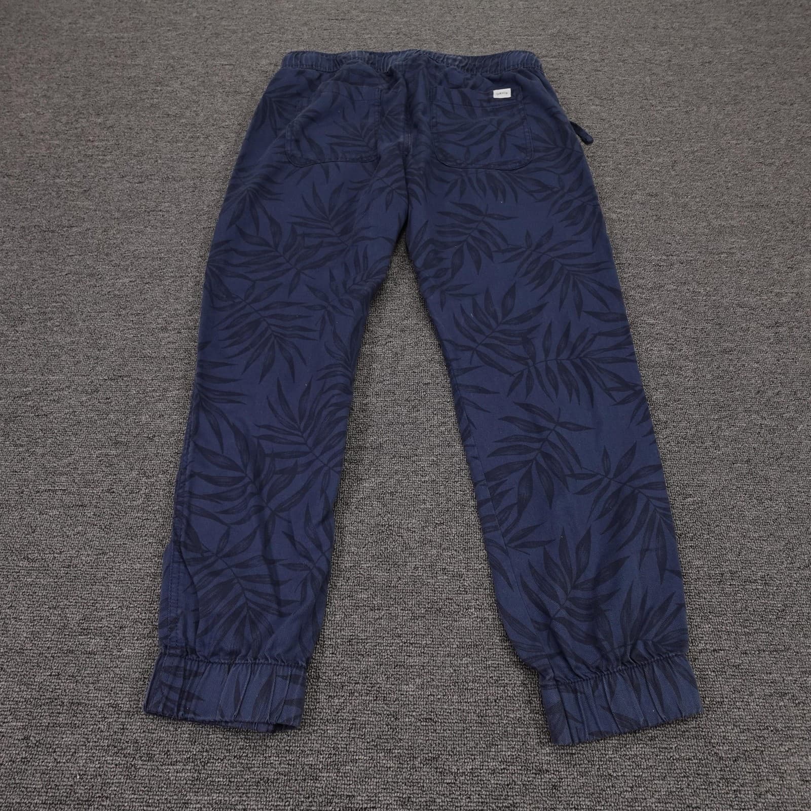 Orvis Pants Womens Small Blue Lyocell Jogger Elastic Waist Cuffed Tropical - Thumbnail 3