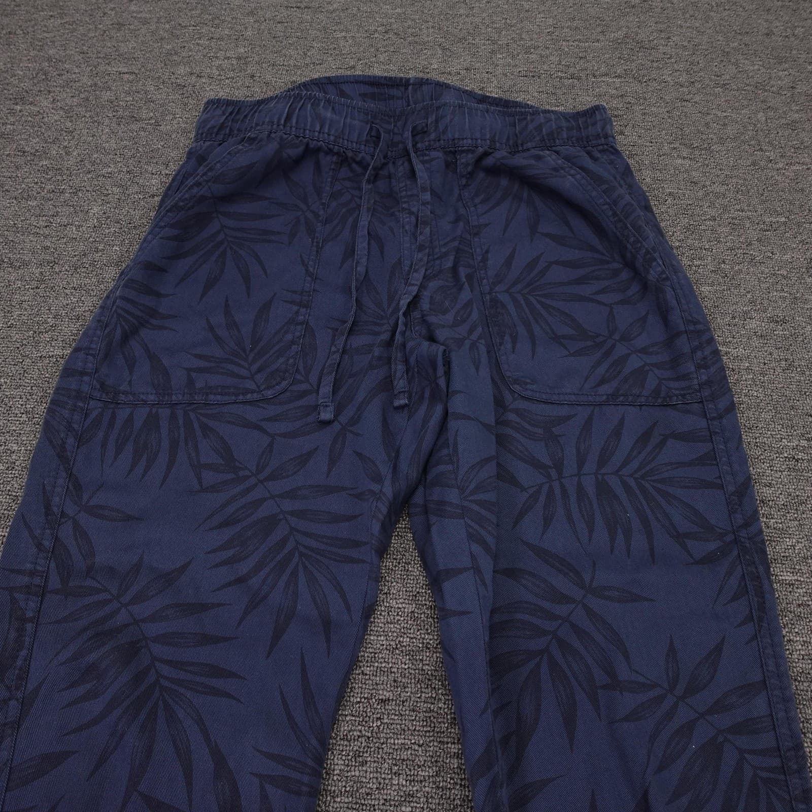 Orvis Pants Womens Small Blue Lyocell Jogger Elastic Waist Cuffed Tropical - Thumbnail 2