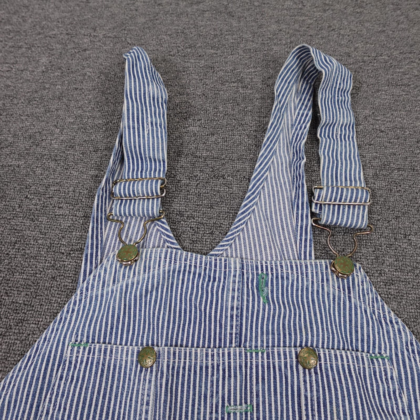 Vintage OshKosh B'gosh Overalls Vestbak 42x32 Union Railroad Stripe 70s USA - Thumbnail 8