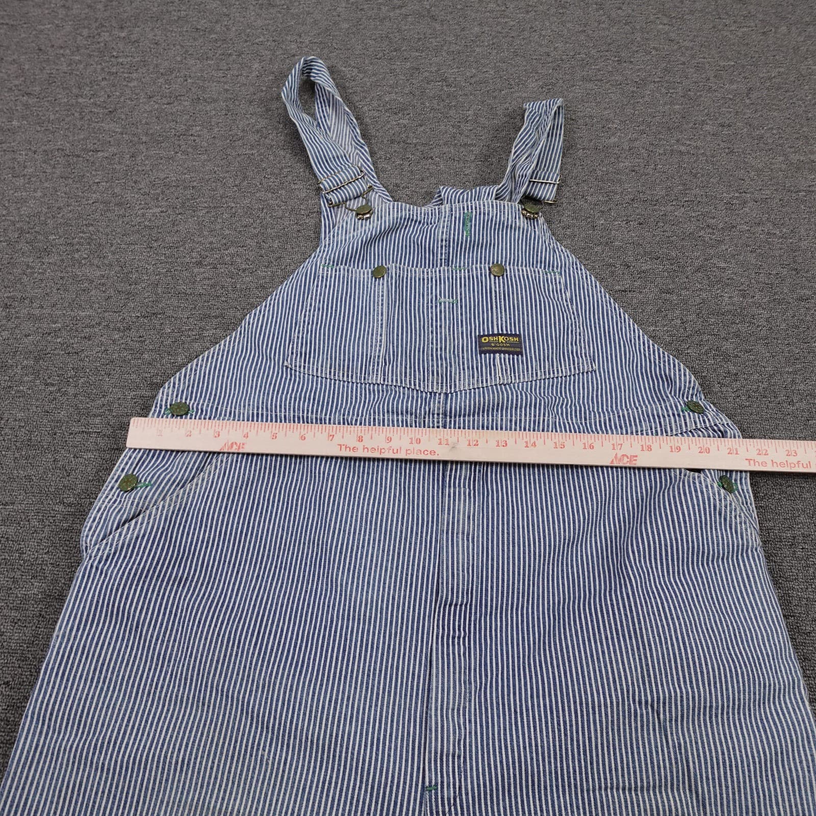 Vintage OshKosh B'gosh Overalls Vestbak 42x32 Union Railroad Stripe 70s USA - Thumbnail 7