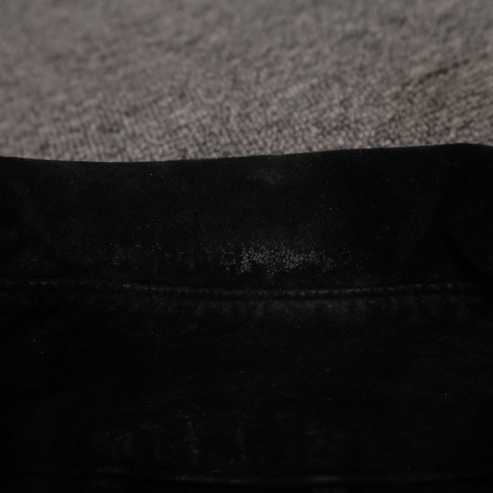 Skotts Suede Shirt Jacket Womens Medium Black Embroidered Suede Button Front - Thumbnail 8