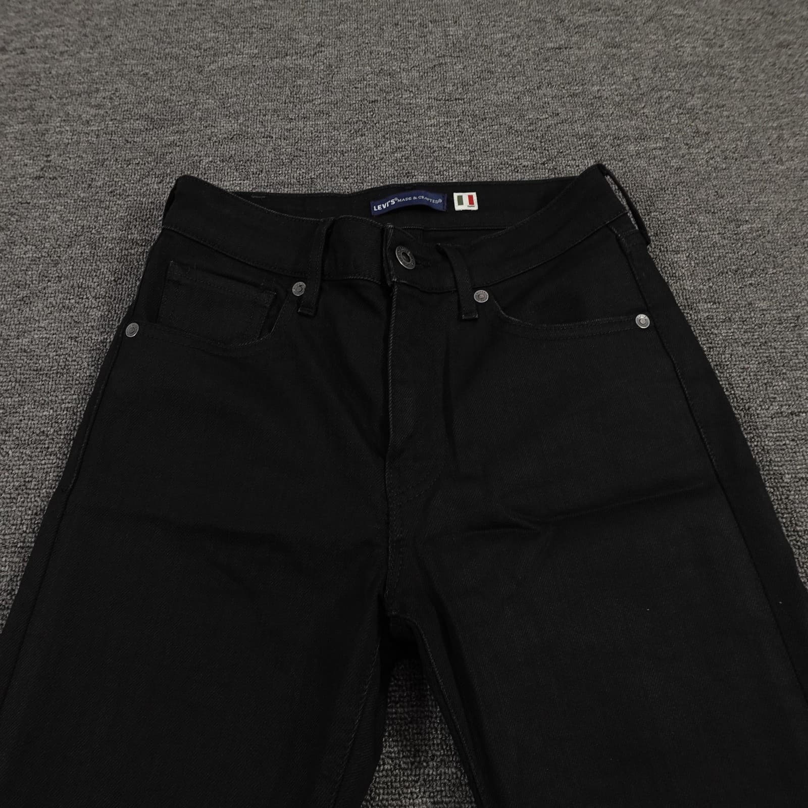 Levis Jeans Womens 24x32 Black 721 Made & Crafted High Rise Skinny Stretch Denim - Thumbnail 2