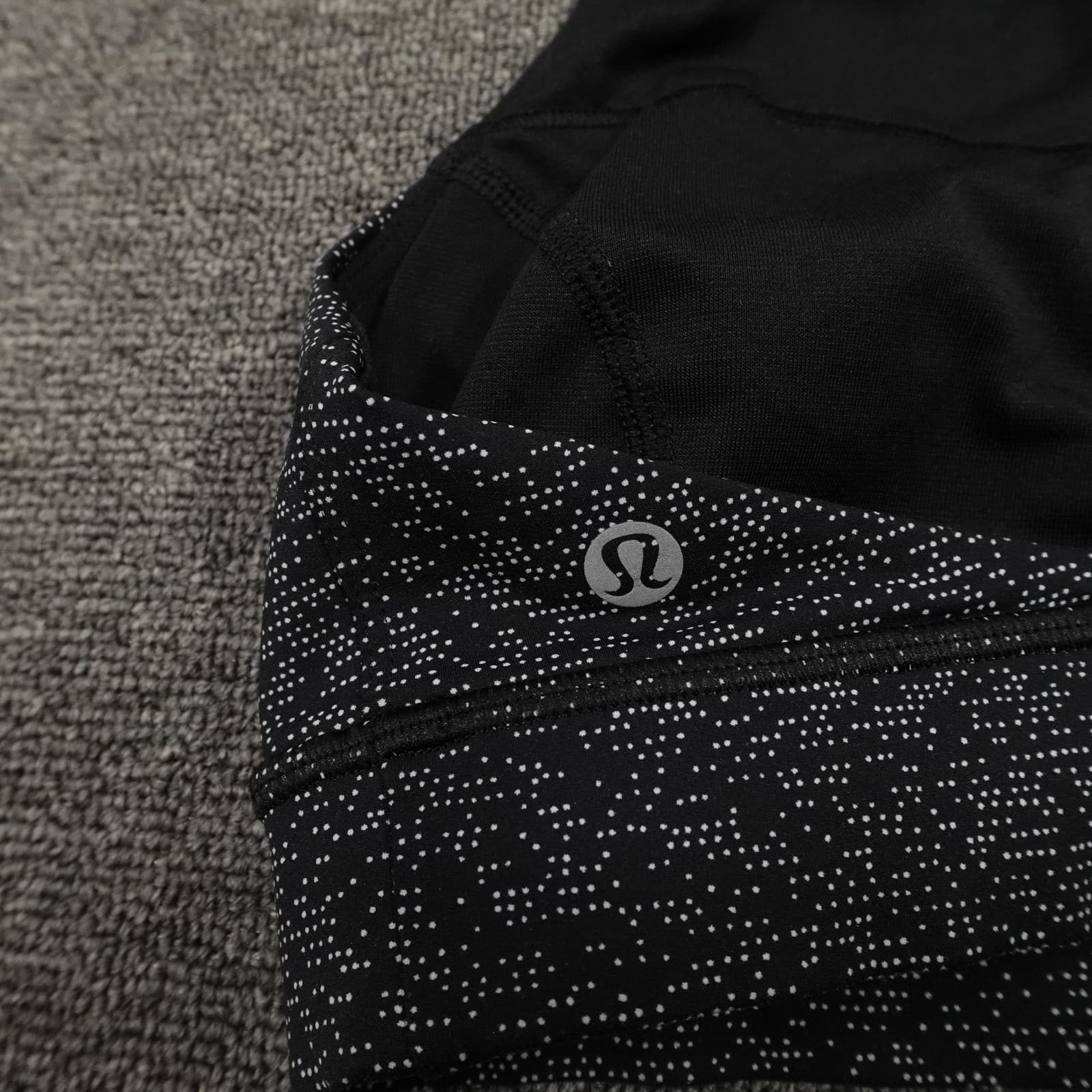 Lululemon Bra Womens 6 Black White Speckle Racerback Athletic Yoga Gym Sports - Thumbnail 3