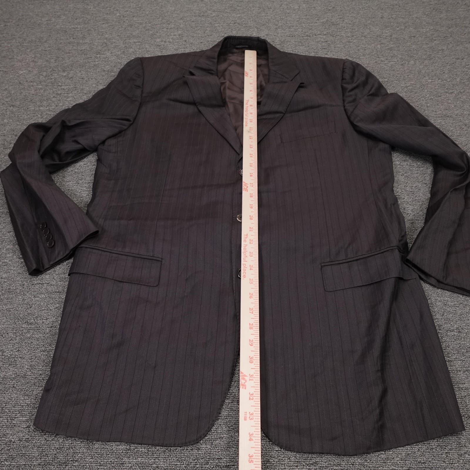 Ermenegildo Zegna Suit Jacket Mens 58L Brown Striped Trofeo Wool 3 Button - Thumbnail 7