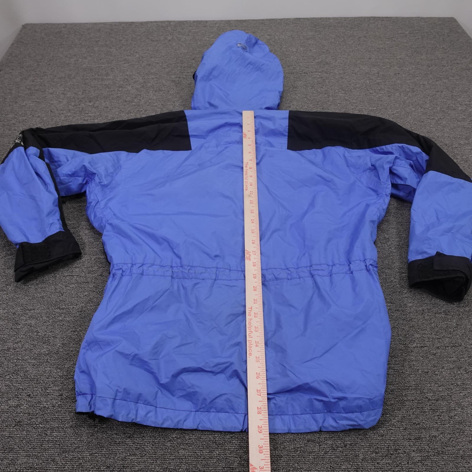 Vintage The North Face Jacket Shell Only Medium Blue Black Gore-Tex Ski Hood 90s - Thumbnail 12