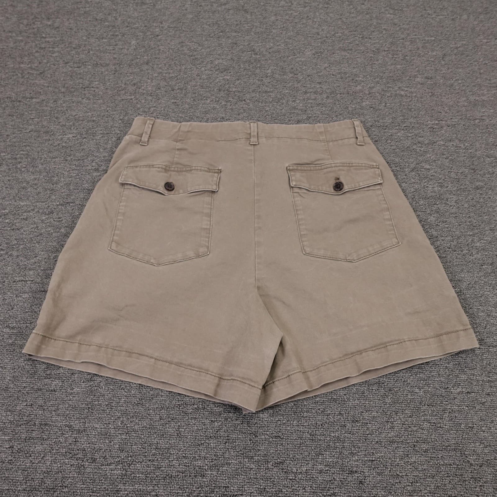 Banana Republic Shorts Womens 14 Beige Chino Twill Utility Pockets Casual Summer - Thumbnail 5