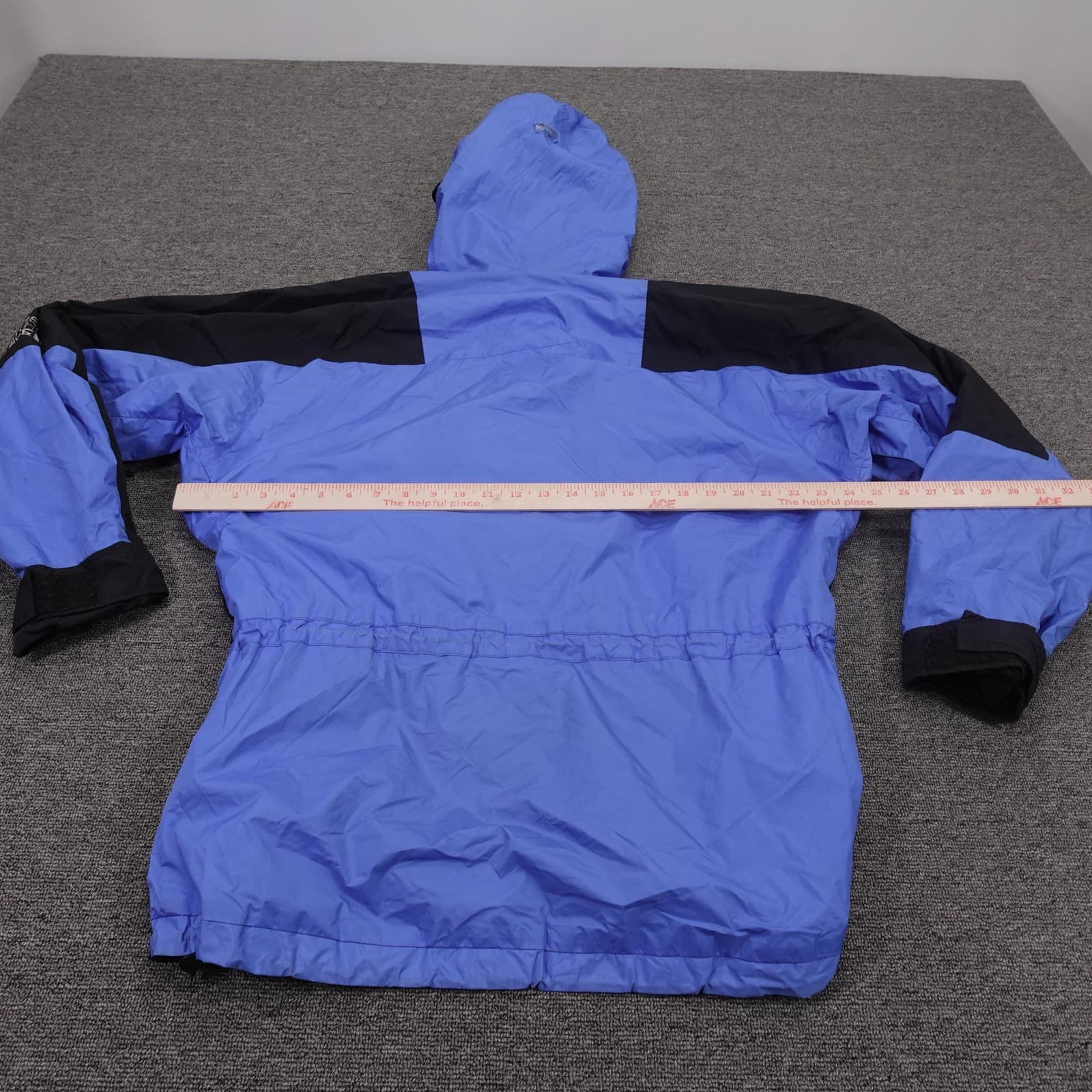 Vintage The North Face Jacket Shell Only Medium Blue Black Gore-Tex Ski Hood 90s - Thumbnail 11