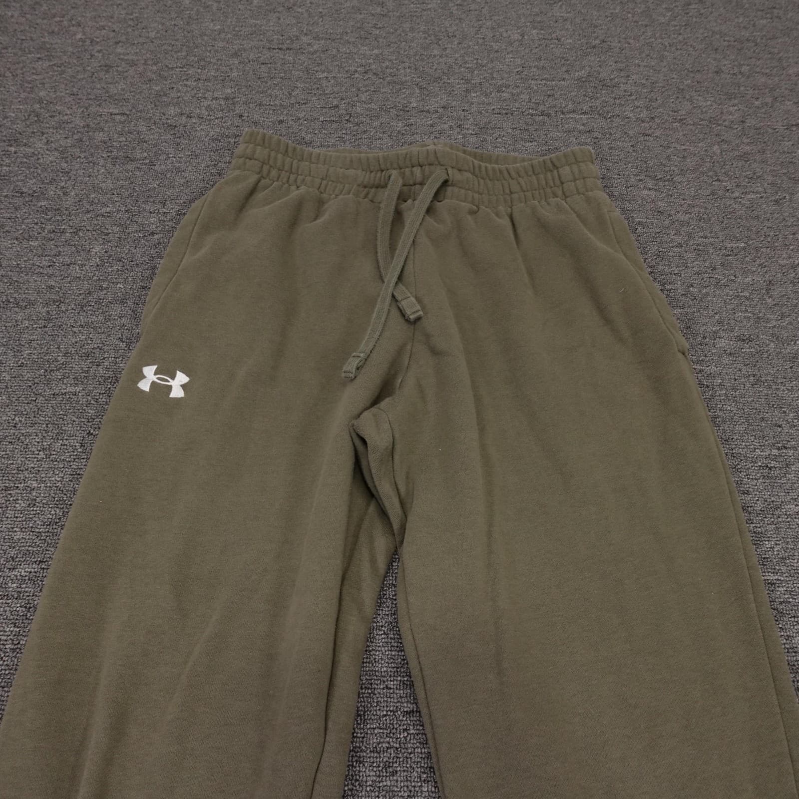 Under Armour Sweatpants Mens Medium 32x29 Green Fleece Elastic Waist Pockets - Thumbnail 2