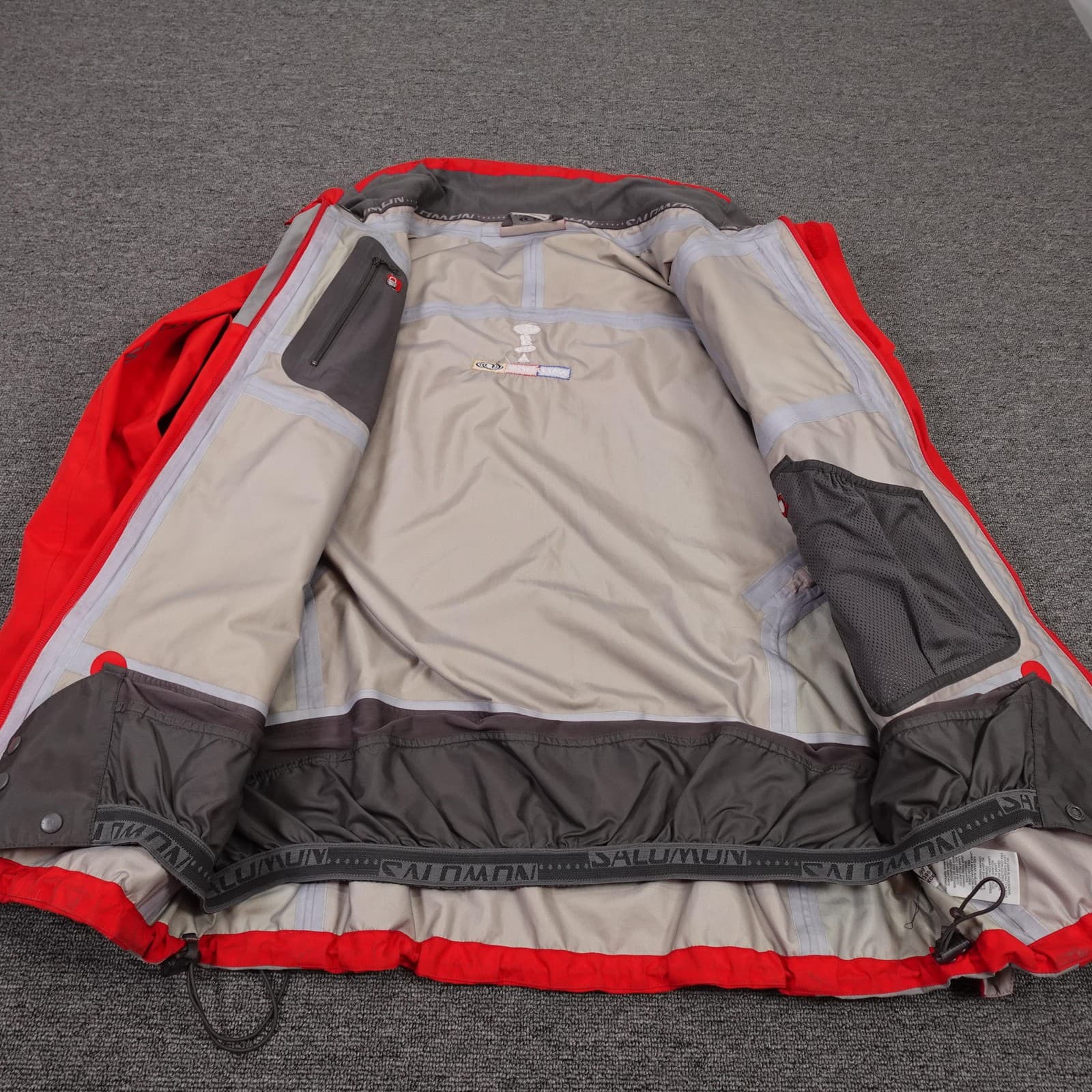 Vintage Salomon Jacket Mens Medium Red Gray Gore-Tex Ski Waterproof Y2K - Thumbnail 8
