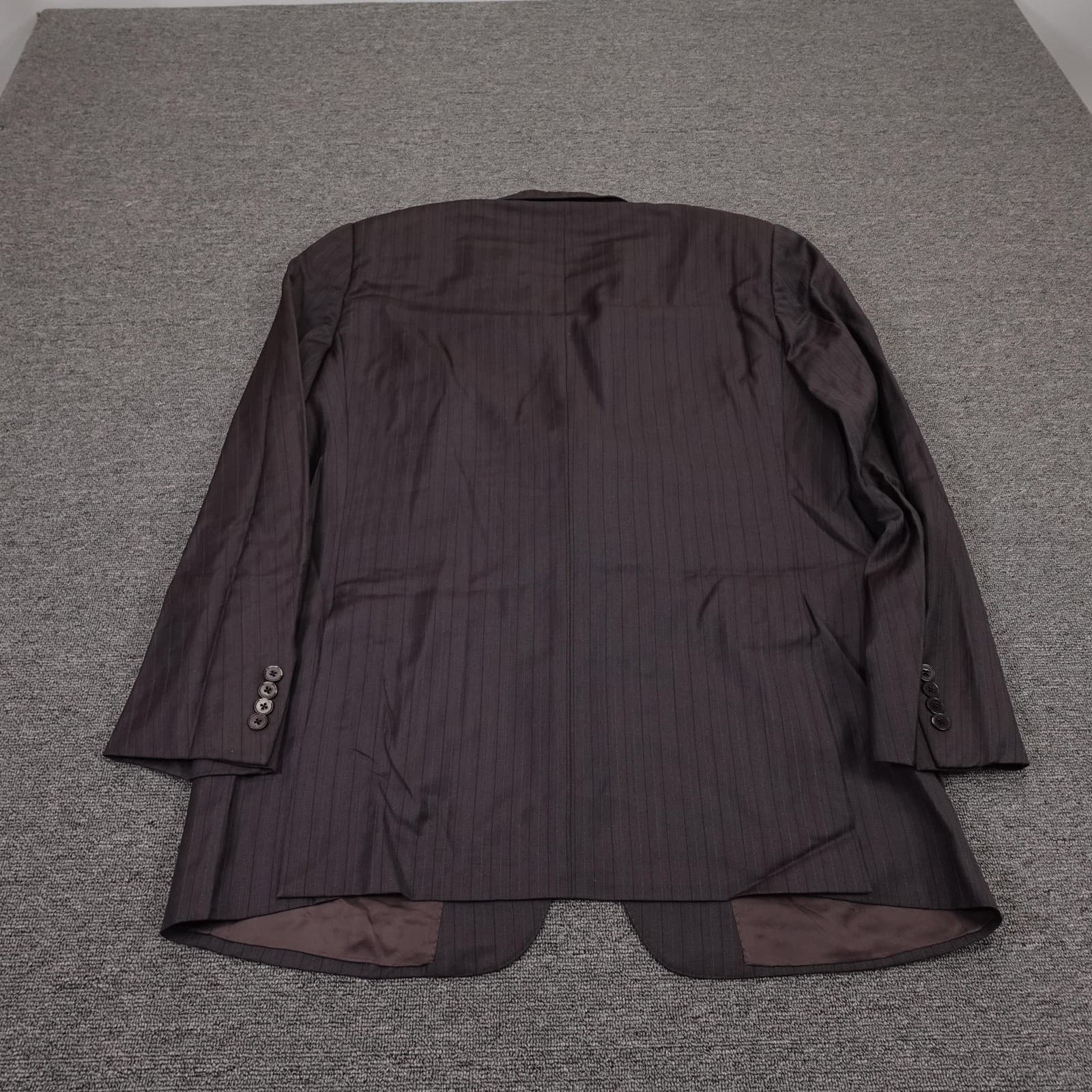 Ermenegildo Zegna Suit Jacket Mens 58L Brown Striped Trofeo Wool 3 Button - Thumbnail 13