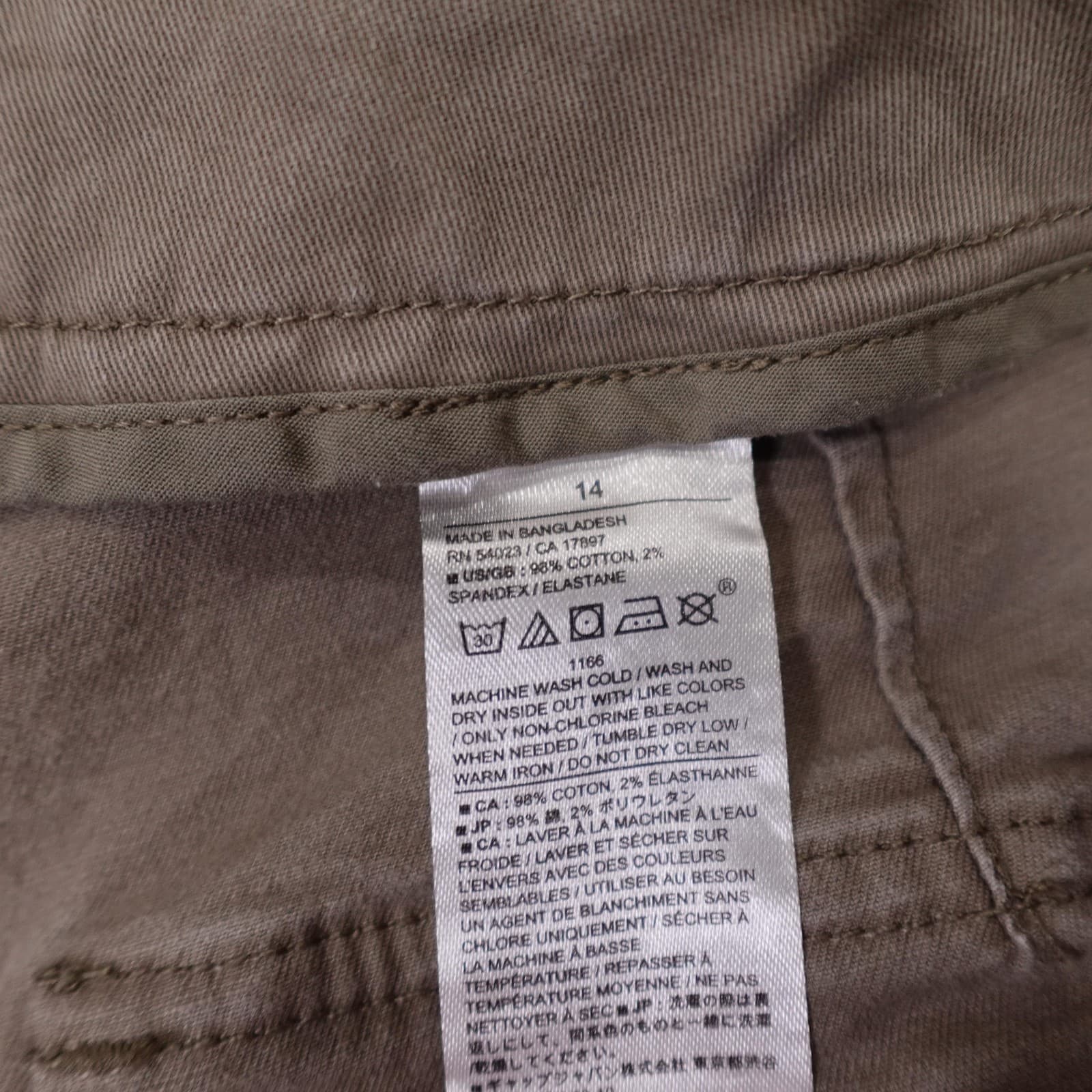 Banana Republic Shorts Womens 14 Beige Chino Twill Utility Pockets Casual Summer - Thumbnail 4