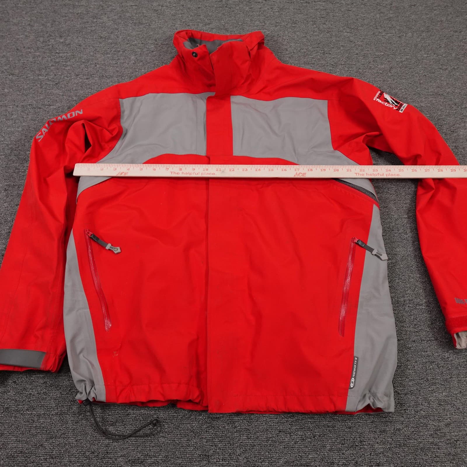 Vintage Salomon Jacket Mens Medium Red Gray Gore-Tex Ski Waterproof Y2K - Thumbnail 14