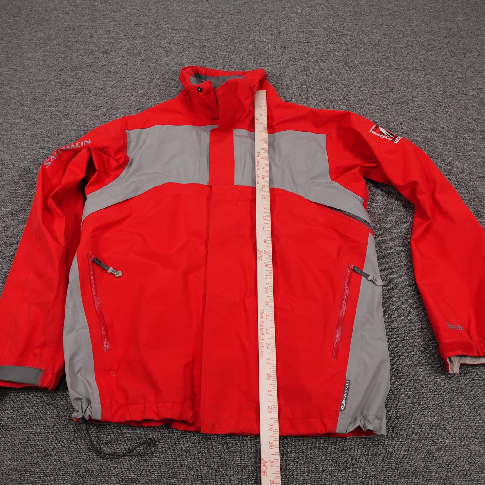 Vintage Salomon Jacket Mens Medium Red Gray Gore-Tex Ski Waterproof Y2K - Thumbnail 15