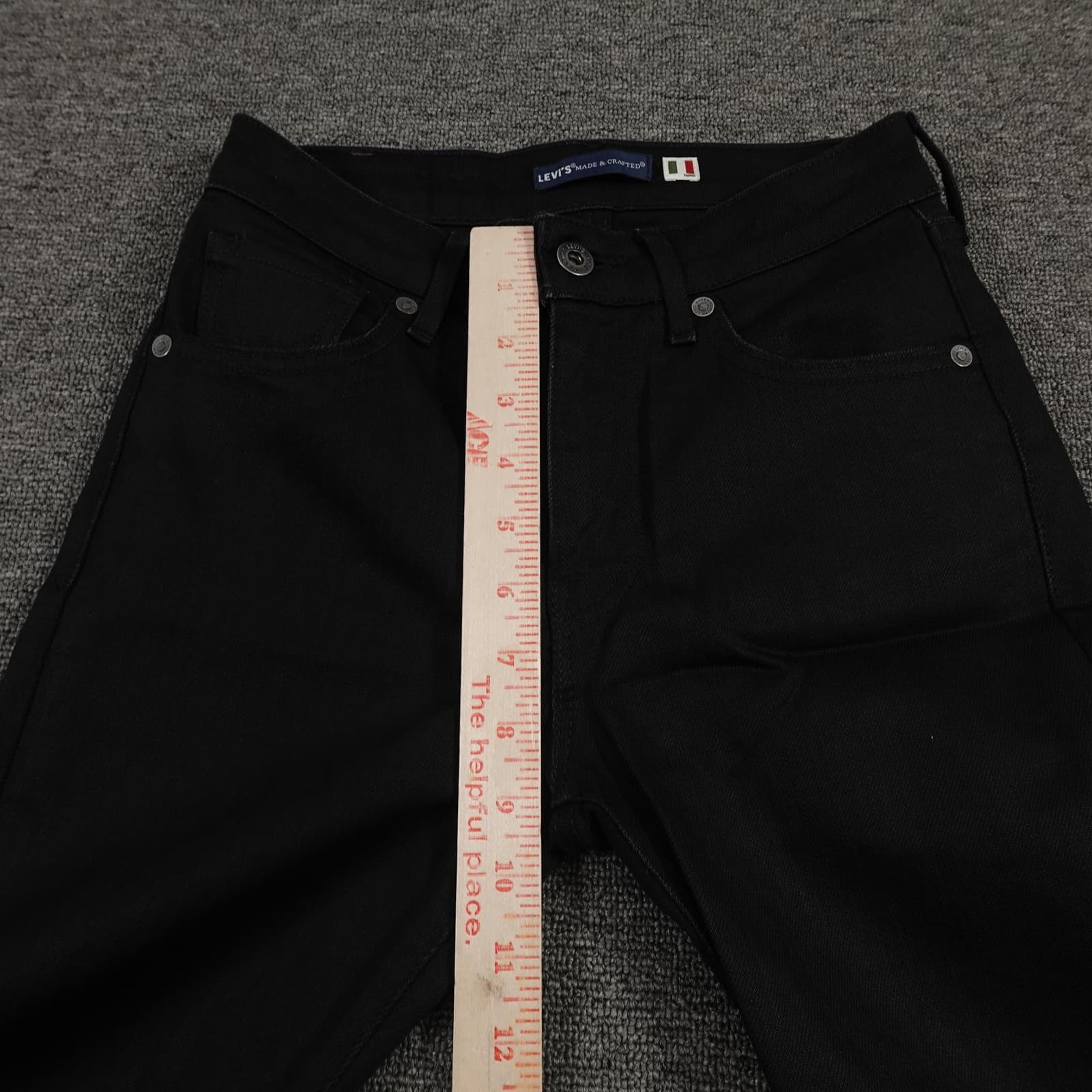 Levis Jeans Womens 24x32 Black 721 Made & Crafted High Rise Skinny Stretch Denim - Thumbnail 12