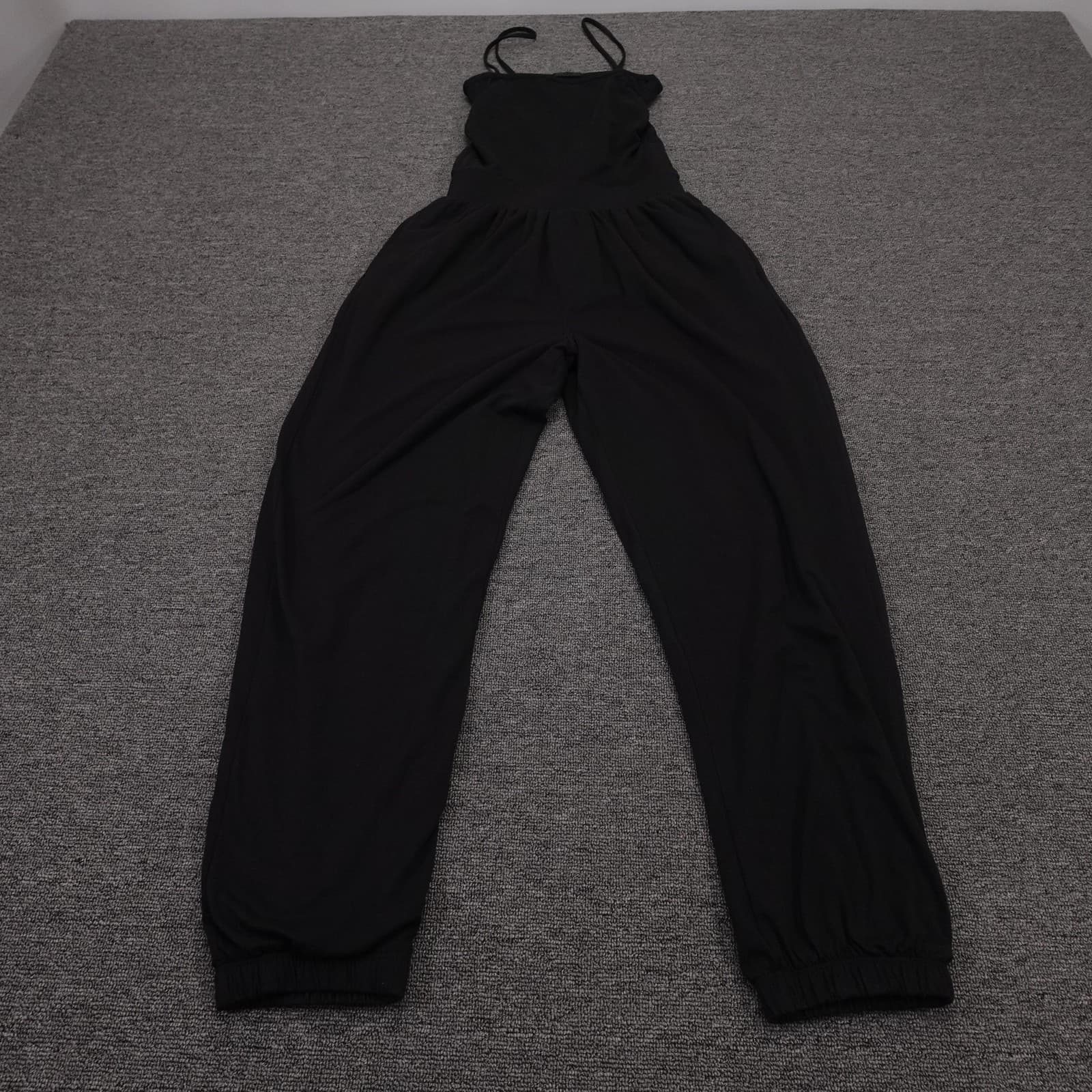 ATM Anthony Thomas Melillo Jumpsuit Womens XS Black Jersey Spaghetti Strap
