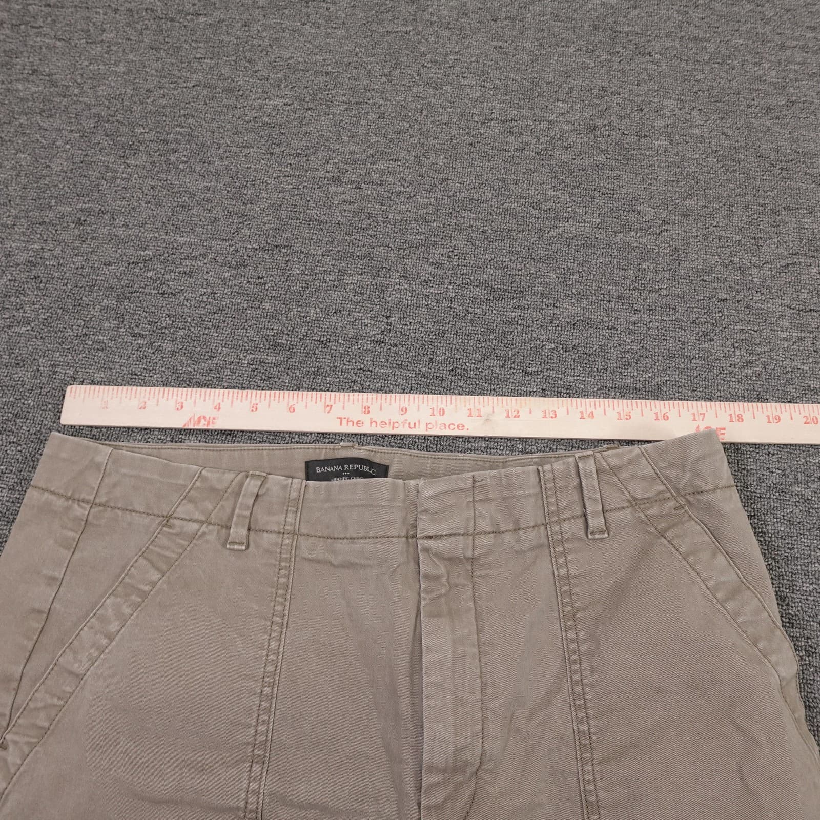 Banana Republic Shorts Womens 14 Beige Chino Twill Utility Pockets Casual Summer - Thumbnail 6
