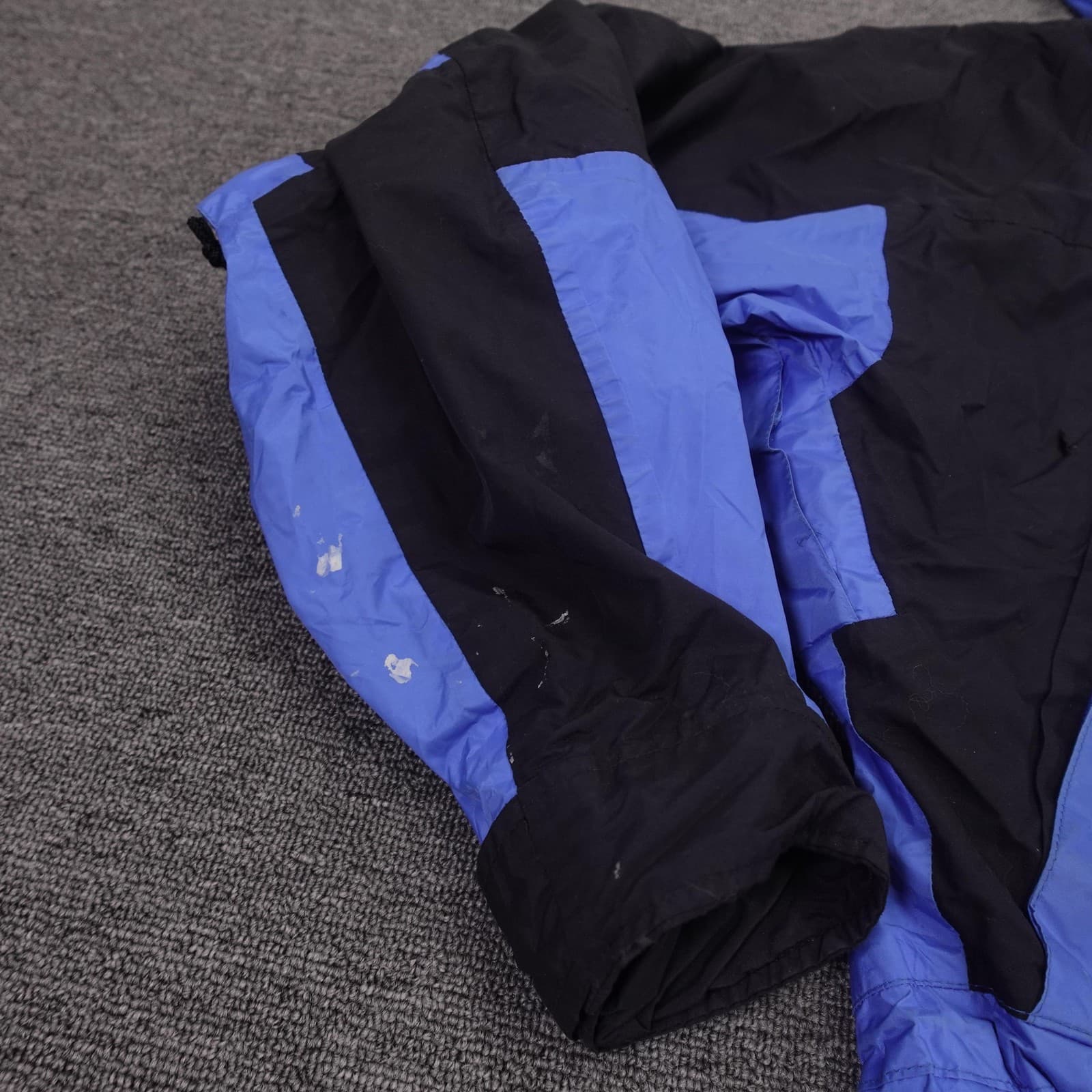 Vintage The North Face Jacket Shell Only Medium Blue Black Gore-Tex Ski Hood 90s - Thumbnail 2