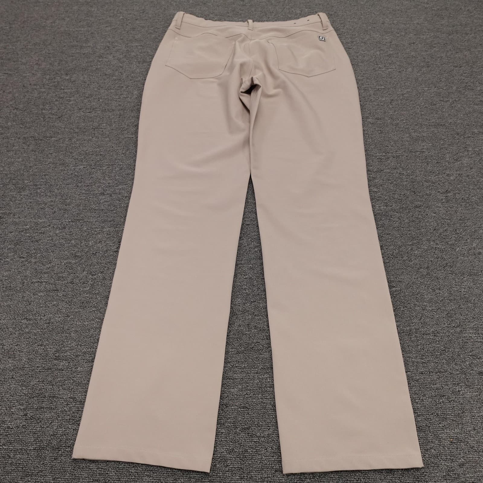 FootJoy Golf Pants Mens 33x32 Beige Athletic Fit Performance Stretch Khakis - Thumbnail 4