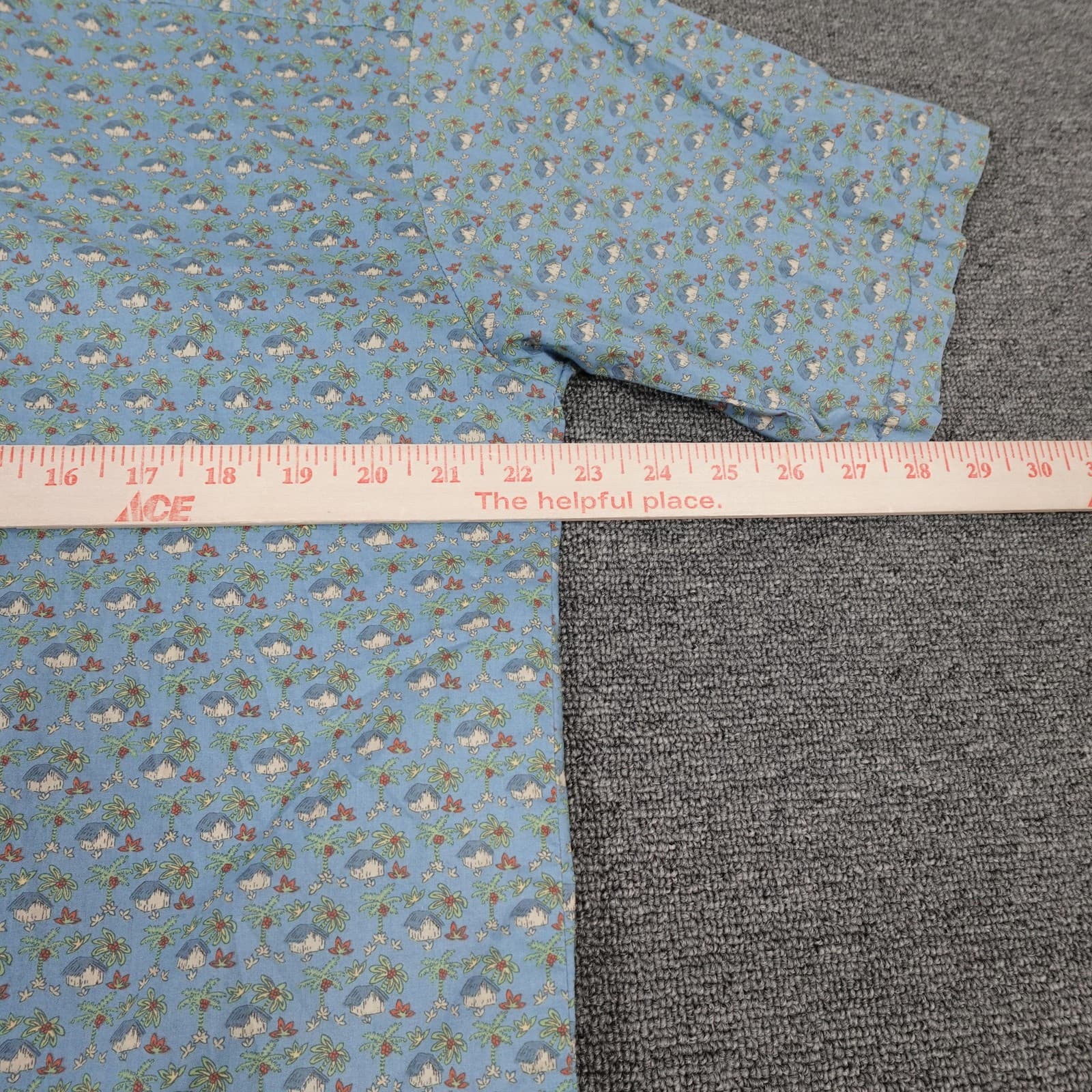 Vintage Tori Richard Shirt Mens Large Blue Hawaiian Short Sleeve Button Up USA - Thumbnail 4