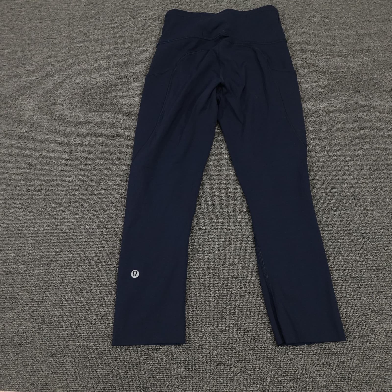 Lululemon Leggings Size 2 Navy Fast & Free High Rise Crop Nulux Yoga Gym LW6BCUS - Thumbnail 2
