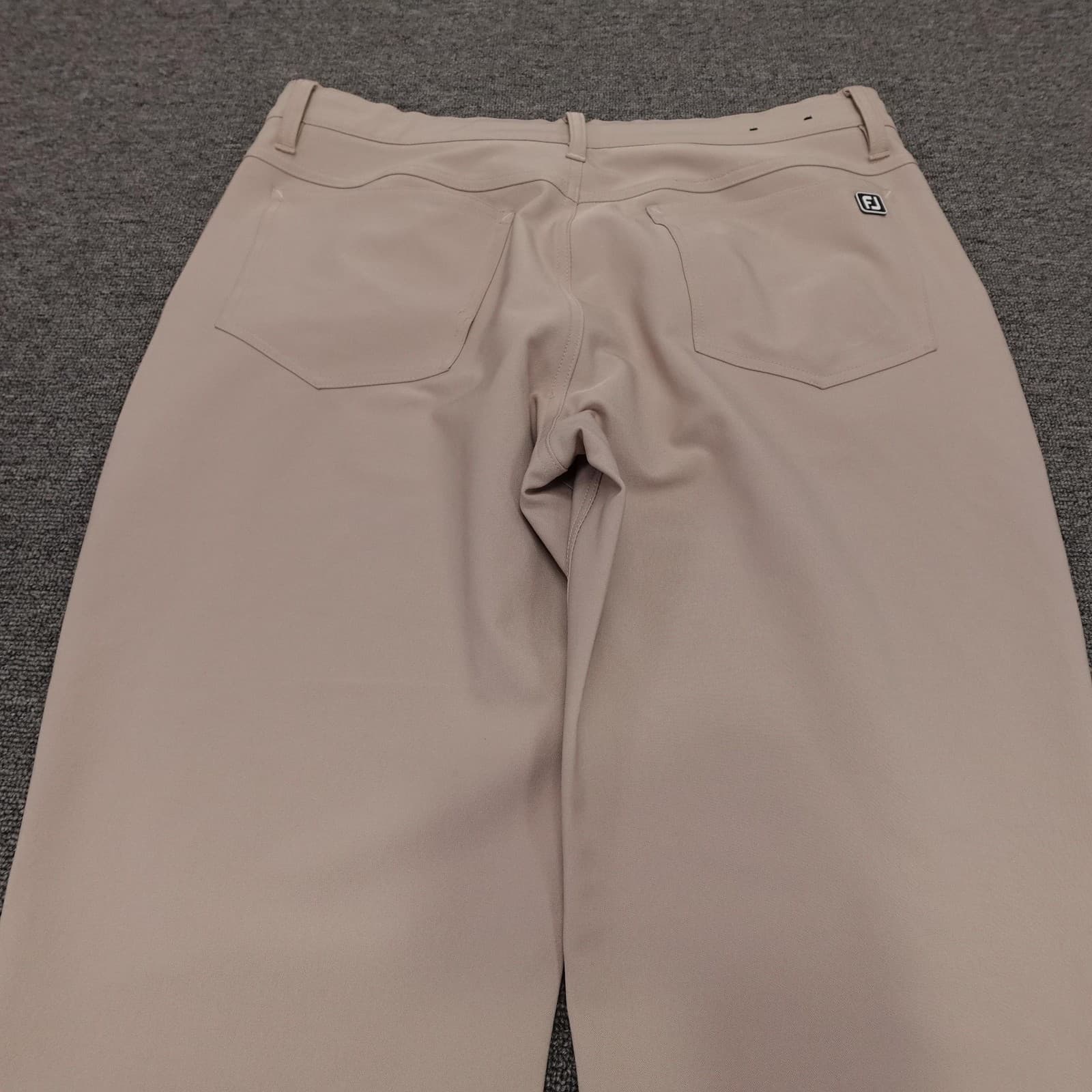 FootJoy Golf Pants Mens 33x32 Beige Athletic Fit Performance Stretch Khakis - Thumbnail 5