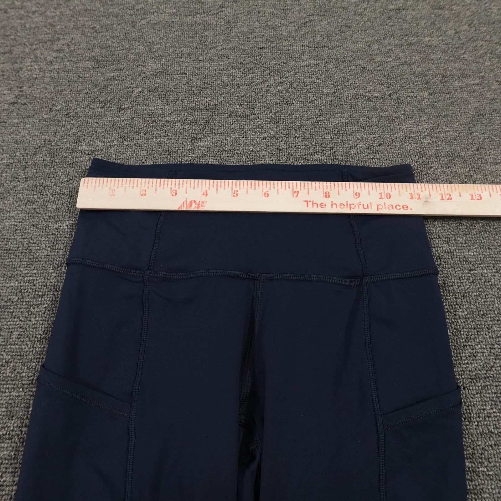 Lululemon Leggings Size 2 Navy Fast & Free High Rise Crop Nulux Yoga Gym LW6BCUS - Thumbnail 6