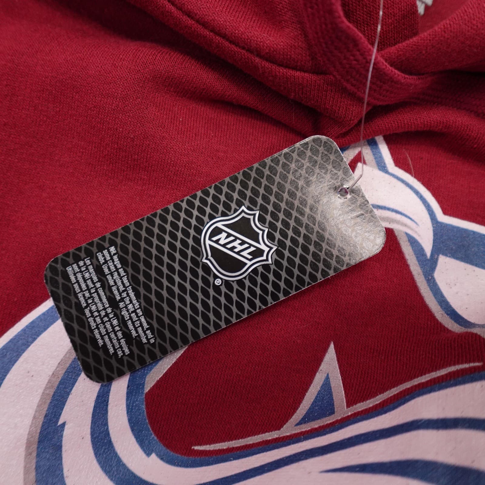 Colorado Avalanche Hoodie Mens Large Red NHL Hockey Fanatics Pullover Sweatshirt - Thumbnail 3