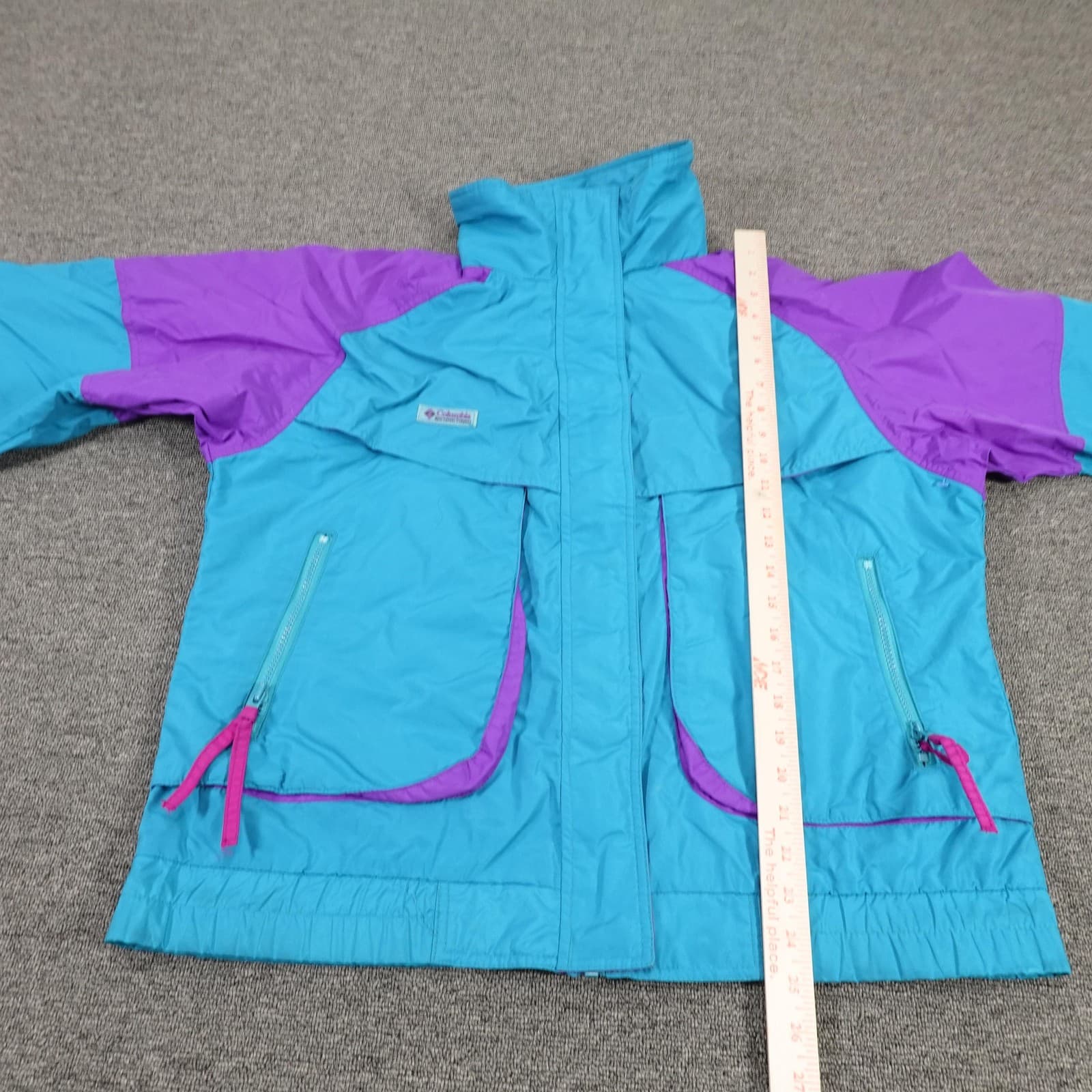 Vintage Columbia Jacket Womens Large Blue Purple Powder Keg Ski Parka 90s - Thumbnail 6