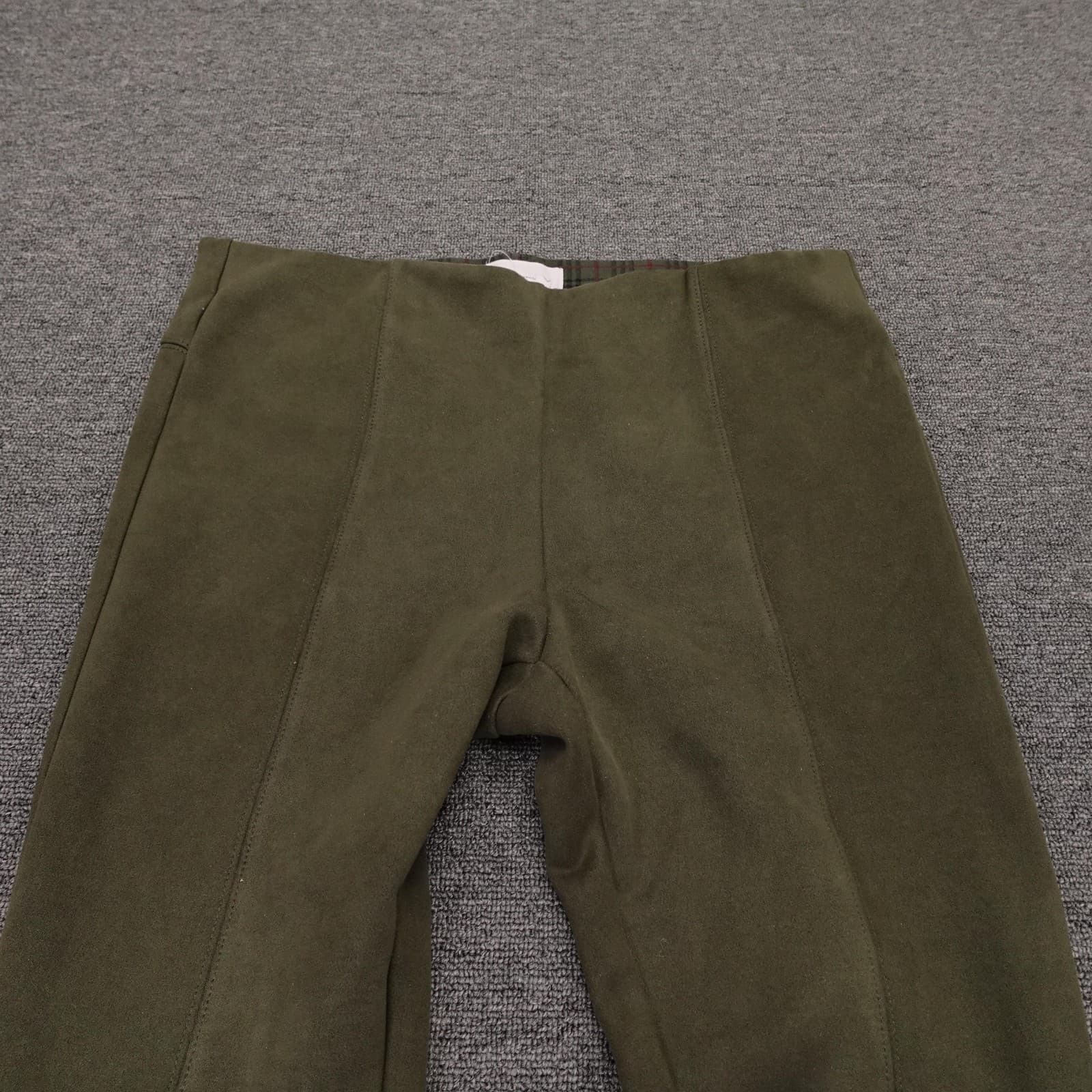 Anthropologie Pants Womens 32 Green Ankle Zip Hem Knit Stretch Casual Pants - Thumbnail 2