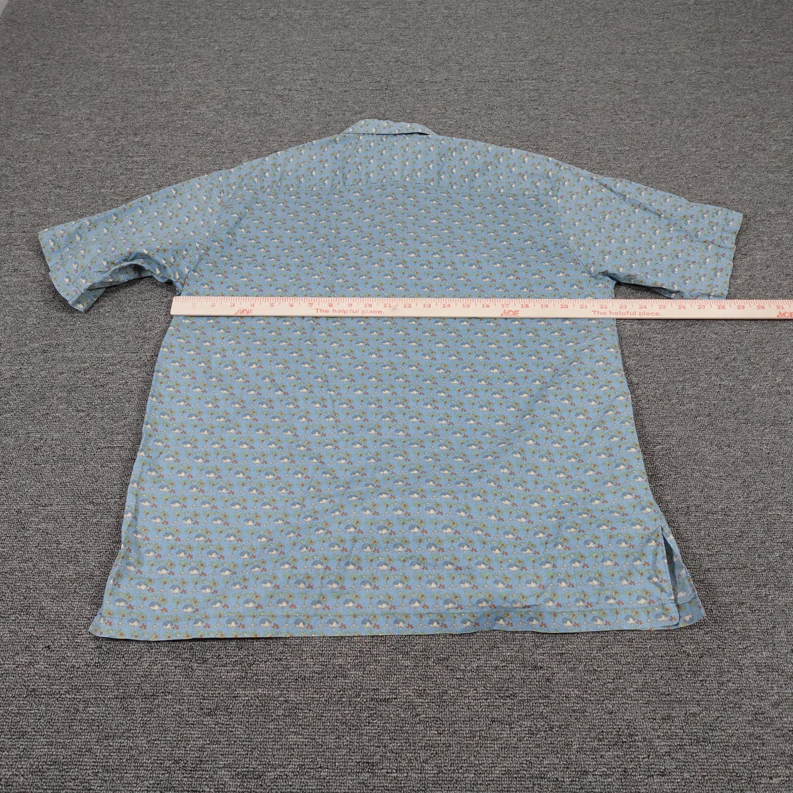 Vintage Tori Richard Shirt Mens Large Blue Hawaiian Short Sleeve Button Up USA - Thumbnail 3