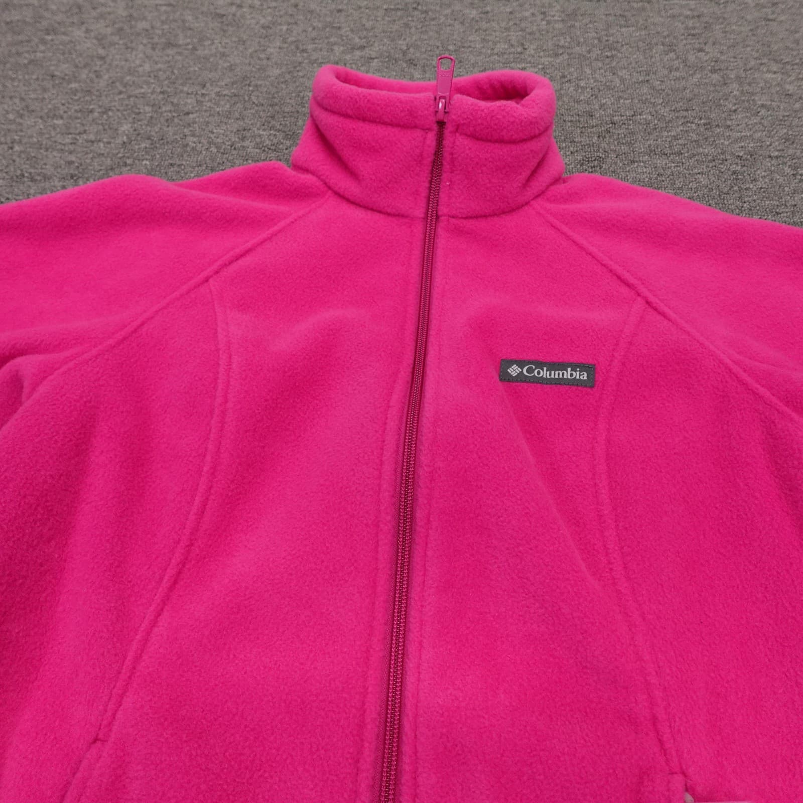 Columbia Benton Springs Jacket Womens Small Pink Fleece Full Zip Pockets Warm - Thumbnail 2