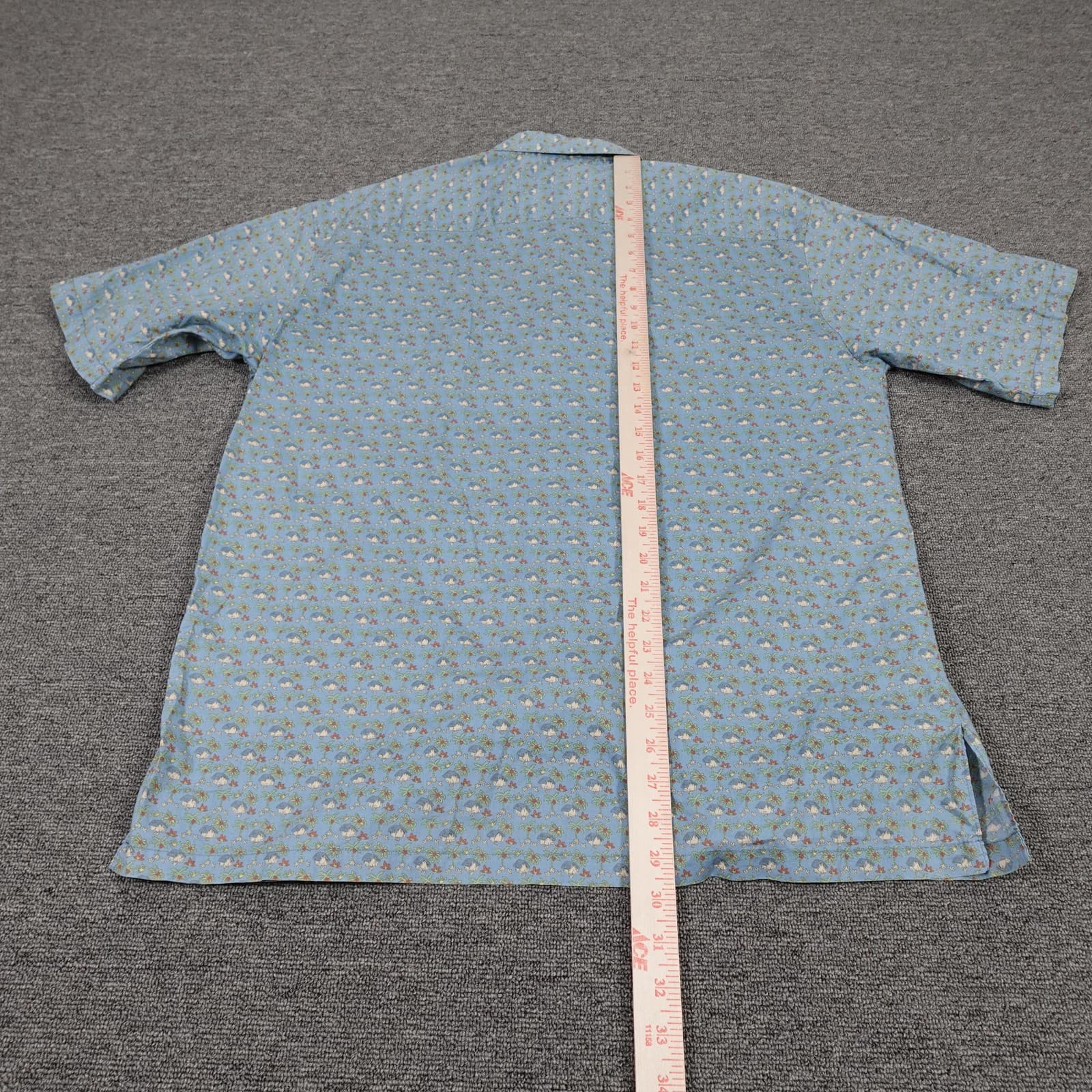 Vintage Tori Richard Shirt Mens Large Blue Hawaiian Short Sleeve Button Up USA - Thumbnail 5
