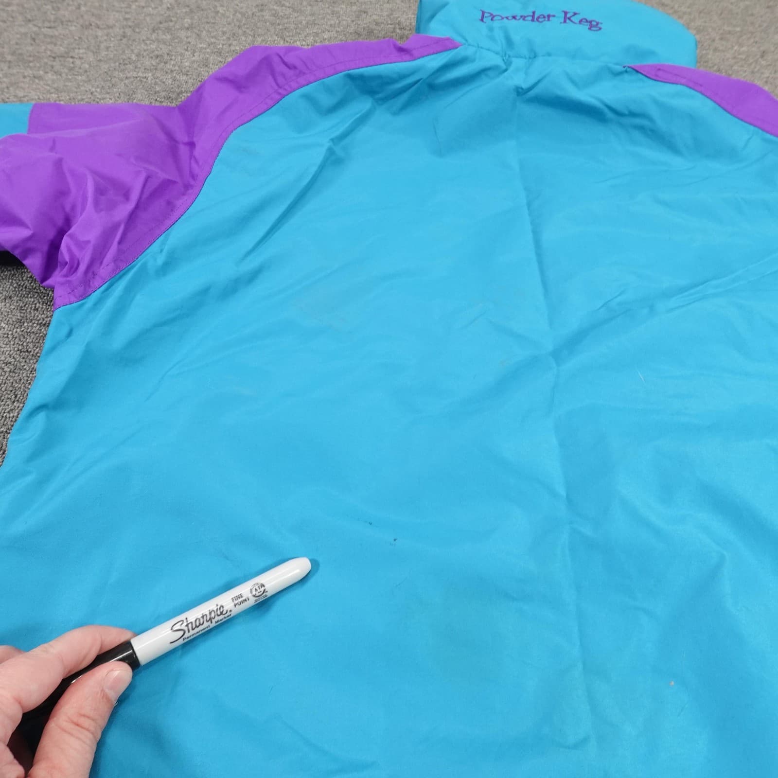 Vintage Columbia Jacket Womens Large Blue Purple Powder Keg Ski Parka 90s - Thumbnail 9