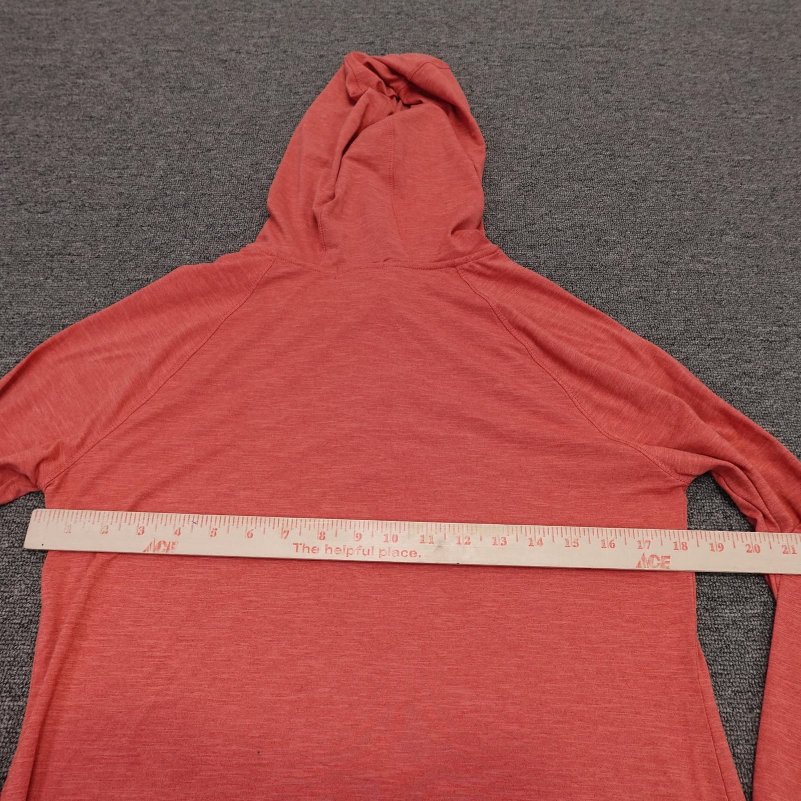 PrAna Hoodie Womens Small Red Lightweight Henley Button Pullover Stretch Jersey - Thumbnail 5